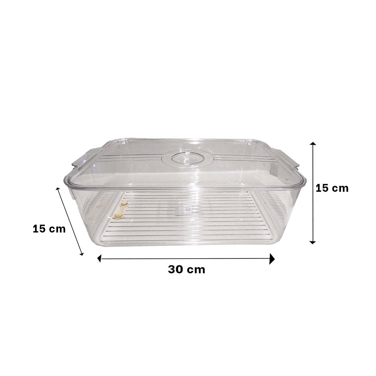 PACK6 ORGANIZADOR DE COCINA CON ASAS PEQUEÑAS 30X15X15CM TRANSPARENTE Y+PAPEL REGALO - 4