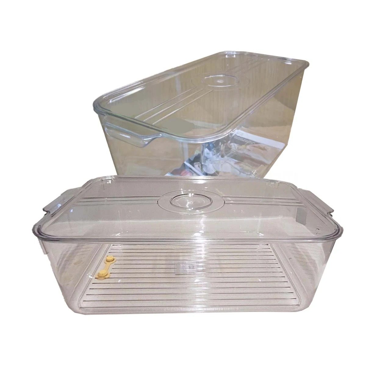 CONTENEDOR MULTIUSO CON ASAS PEQUEÑAS 30X15X15CM TRANSPARENTE Y+LIGAS REGALO - 5