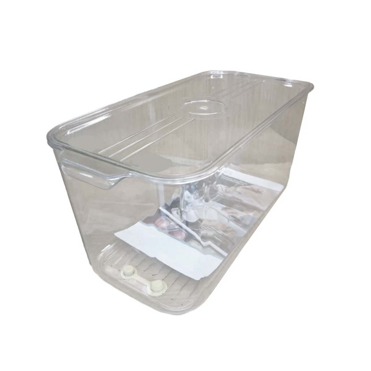 PACK6 ORGANIZADOR MULTIUSO PARA REFRIGERADOR 30X15X15CM TRANSPARENTE Y+REGALO STICKER - 2