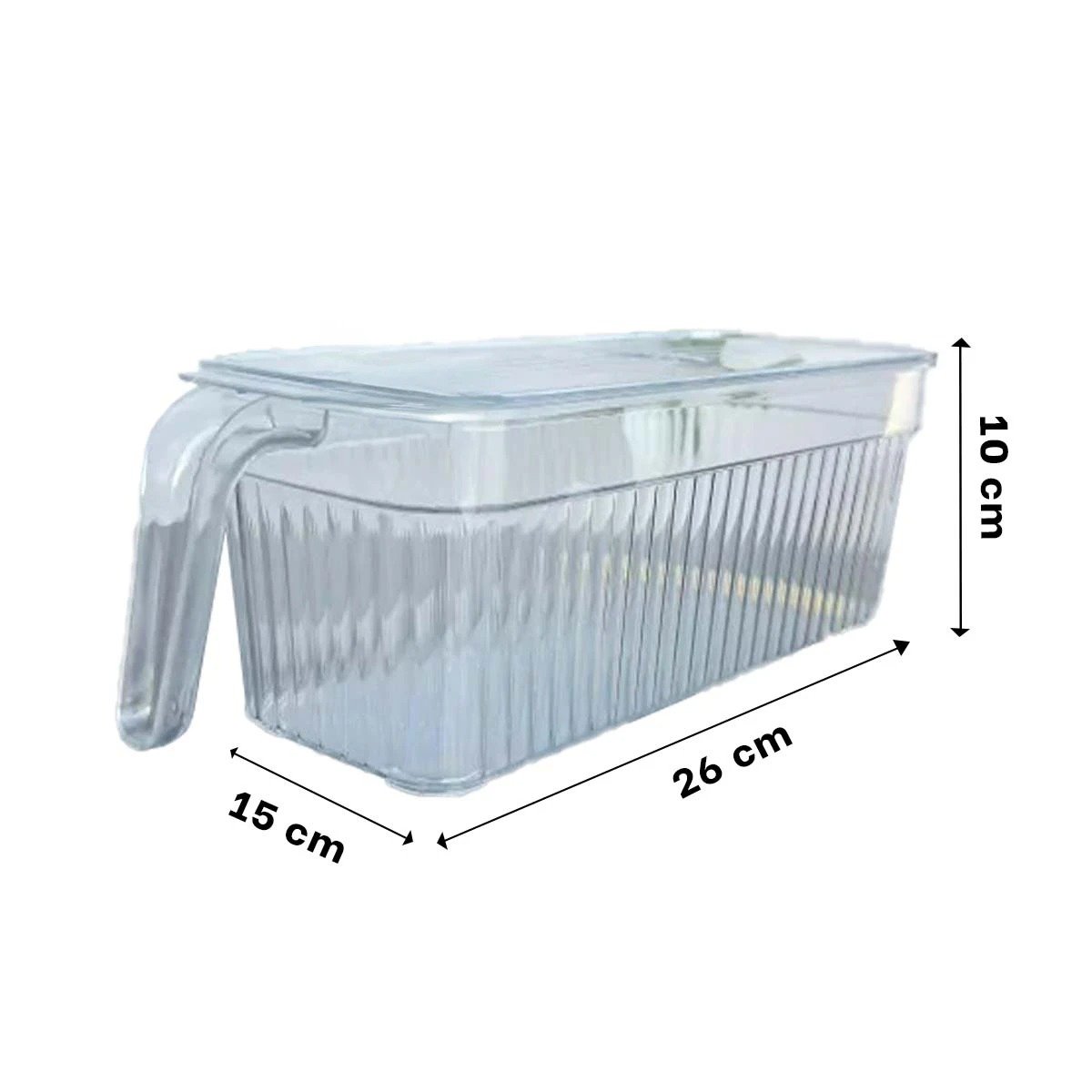 PACK12 GAVETA RECTANGULAR APILABLE 26X15X30CM TRANSPARENTE Y+REGALO STICKER - 4