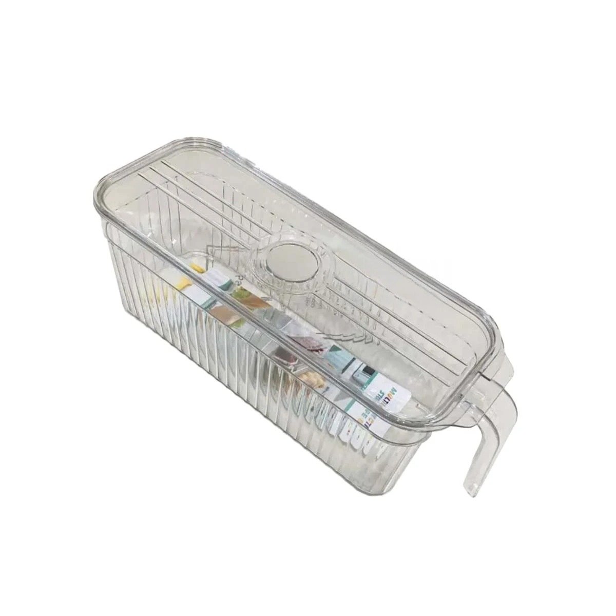BANDEJA MULTIUSO CON MANGO PARA FACIL ACCESO 26X15X30CM TRANSPARENTE Y+LIGAS REGALO - 5