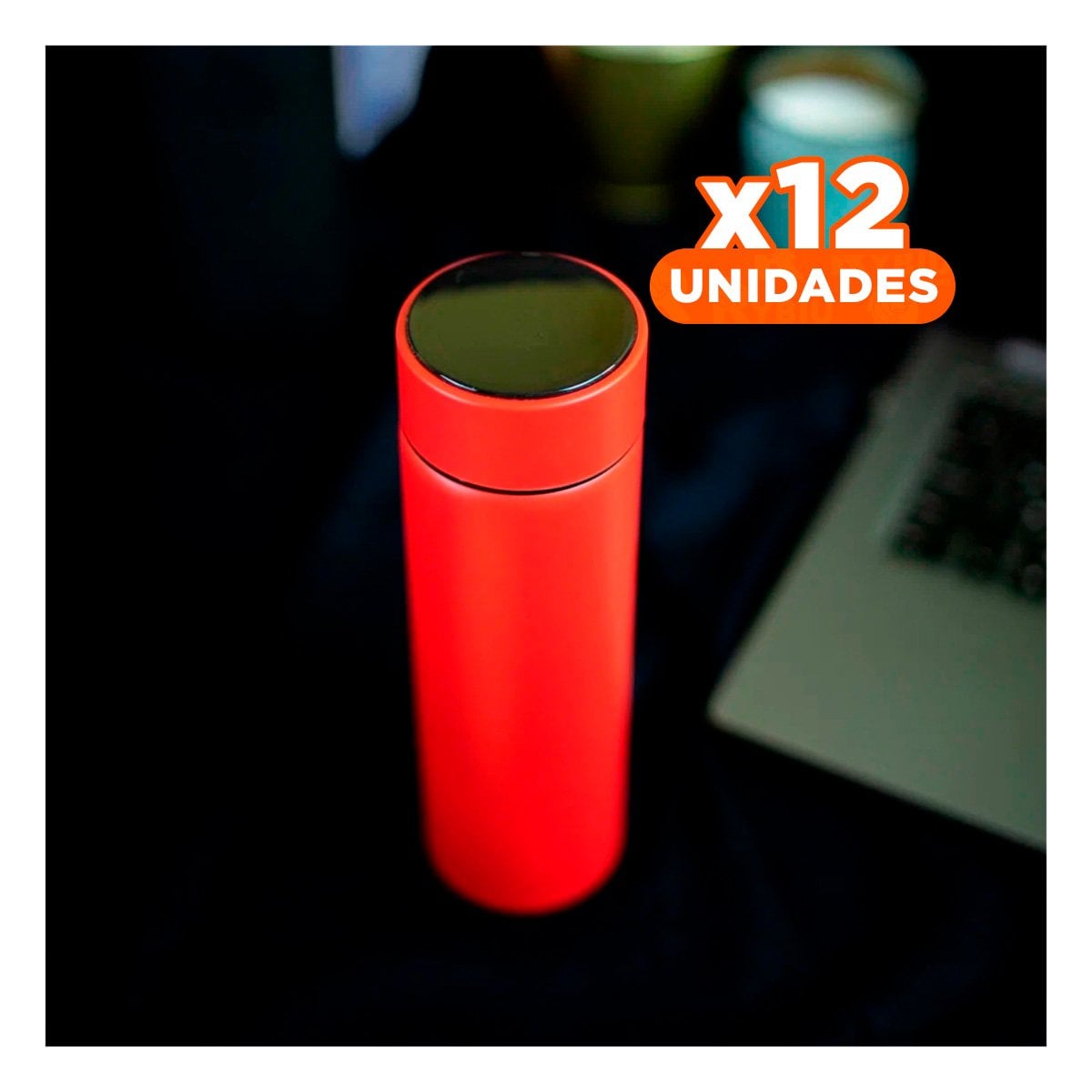 PACK12 RECIPIENTE DE CAFE 500 ML CON FILTRO DIGITAL PARA PREPARAR TE Y+REGALO STICKER - 1