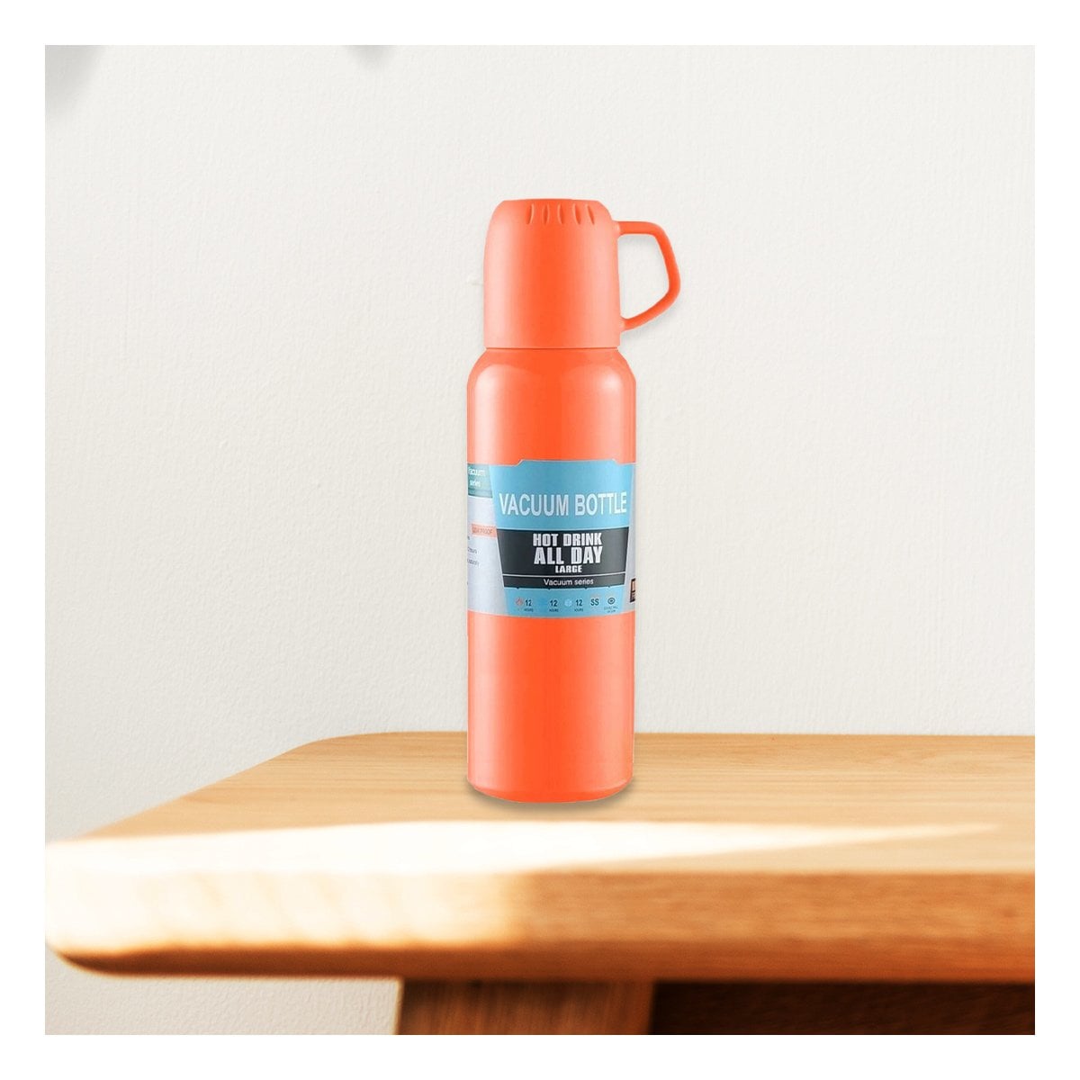PACK4 VASO REUTILIZABLE 500 ML CON 3 TAZAS NARANJA PARA CONSUMO DIARIO Y+REGALO STICKER - 5