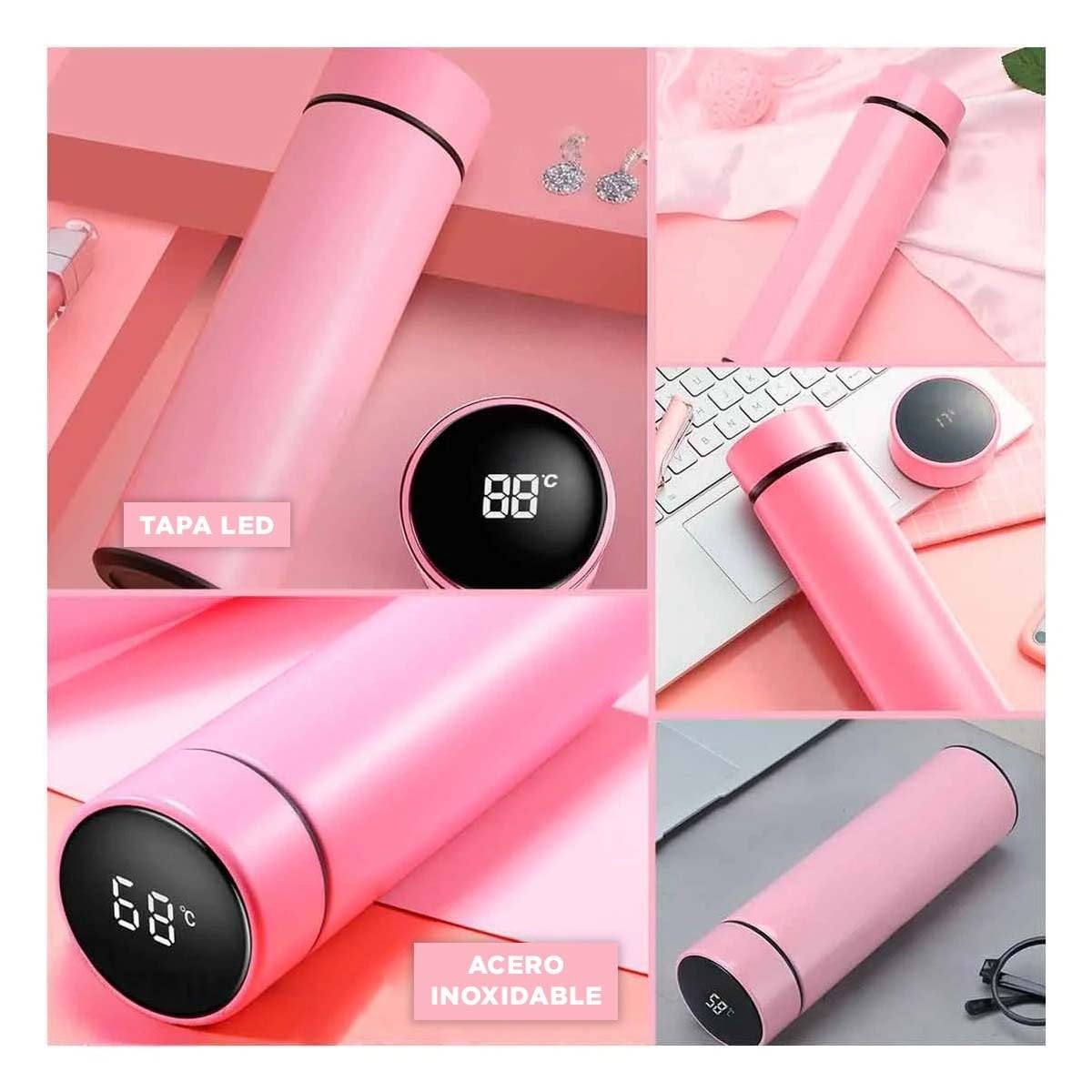 PACK2 RECIPIENTE COMPACTO 500 ML CON FILTRO DE TE PARA DISFRUTAR BEBIDAS EN CASA Y+PAPEL REGALO - 3
