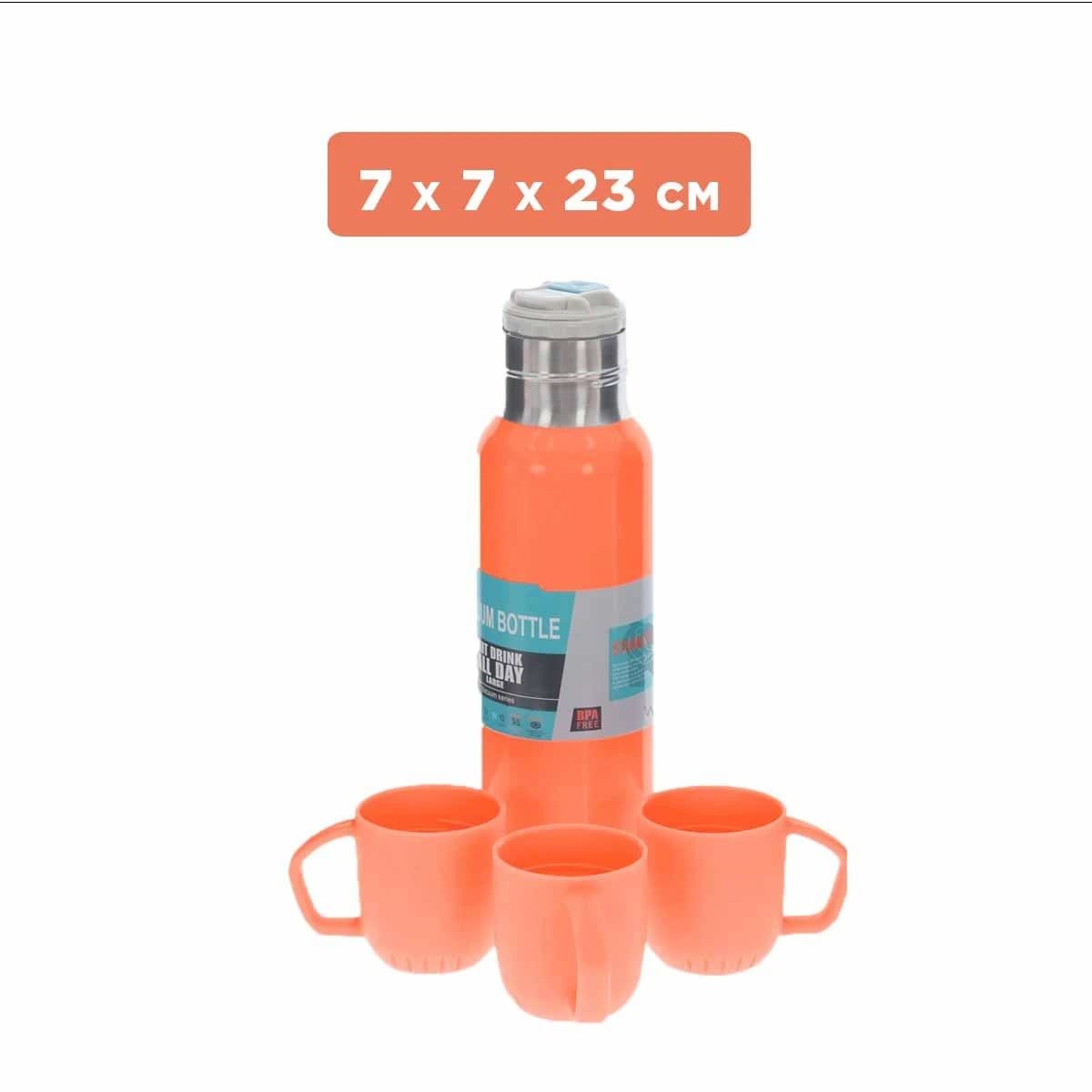 PACK6 VASO MODERNO 500 ML CON 3 TAZAS NARANJA PARA ESTILO EJECUTIVO Y+PAPEL REGALO - 4