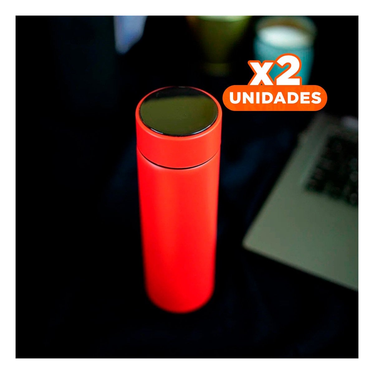 PACK2 TERMO DE VIAJE DIGITAL 500 ML CON FILTRO DE TE PARA CAFE O TE EN CUALQUIER LUGAR - 1