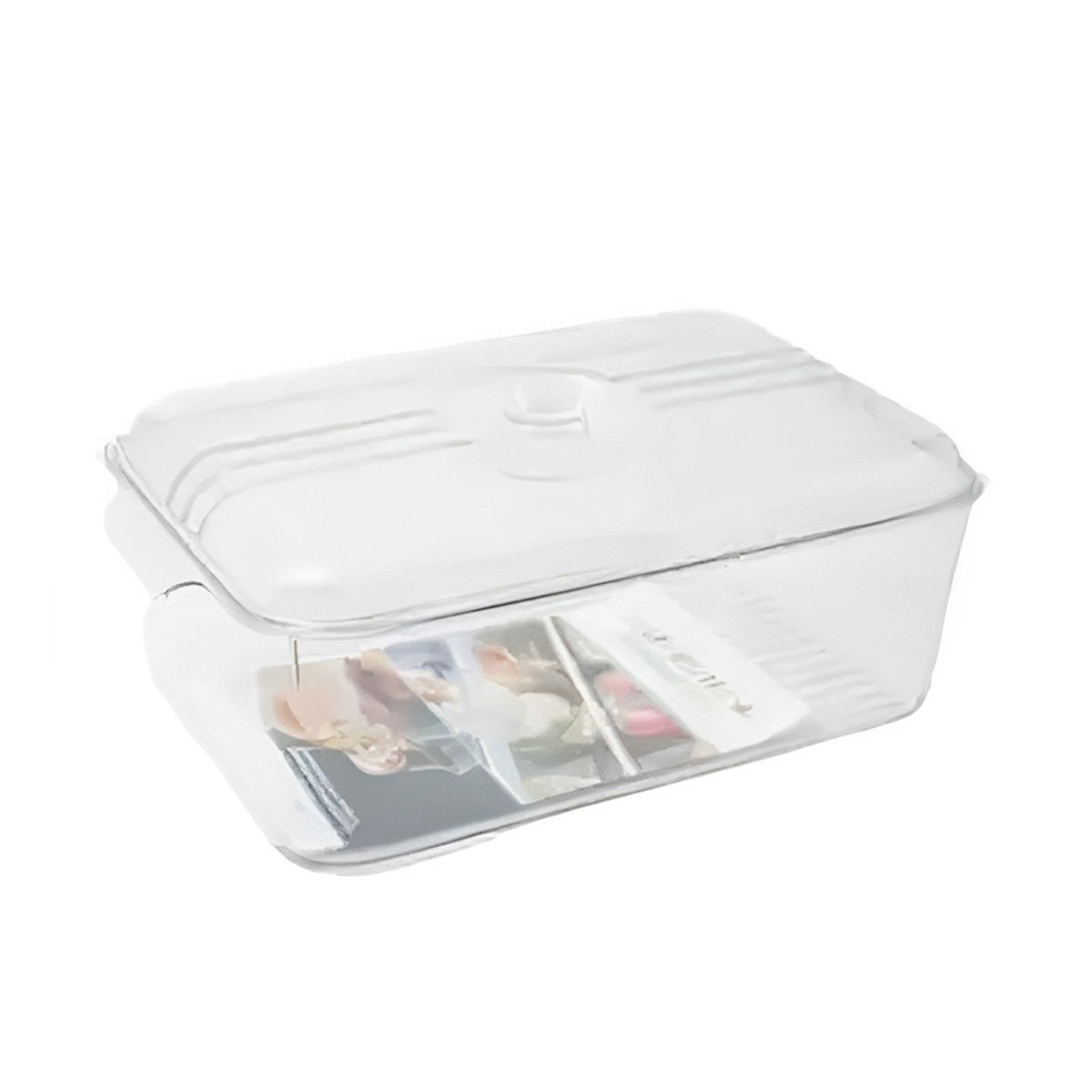 BANDEJA DE COCINA PARA CONSERVAR ALIMENTOS FRESCOS 30X16X7CM TRANSPARENTE Y+LIGAS REGALO - 5