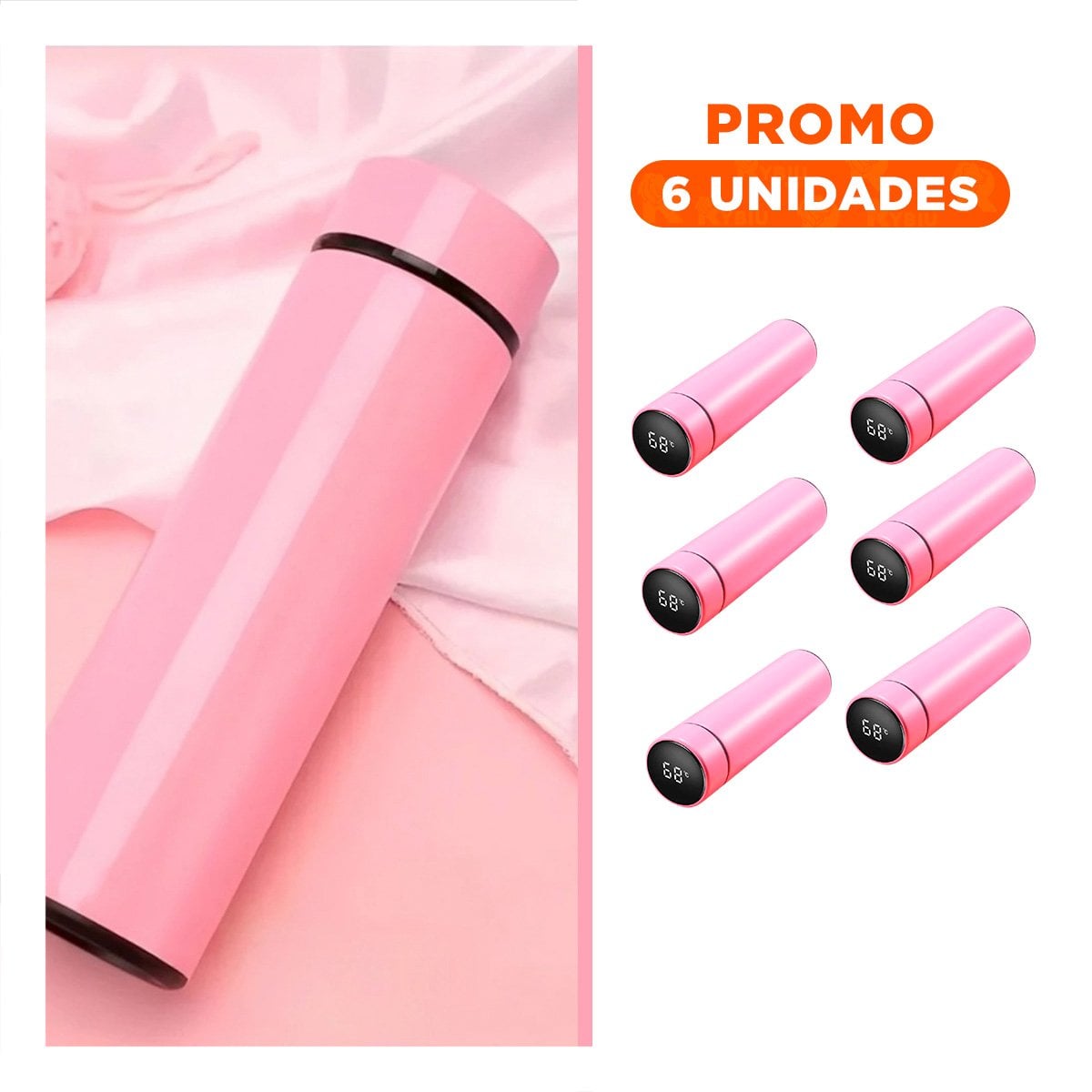 PACK6 ENVASE COMPACTO 500 ML CON FILTRO DE TE PARA MANTENER CAFE O TE Y+REGALO STICKER - 1