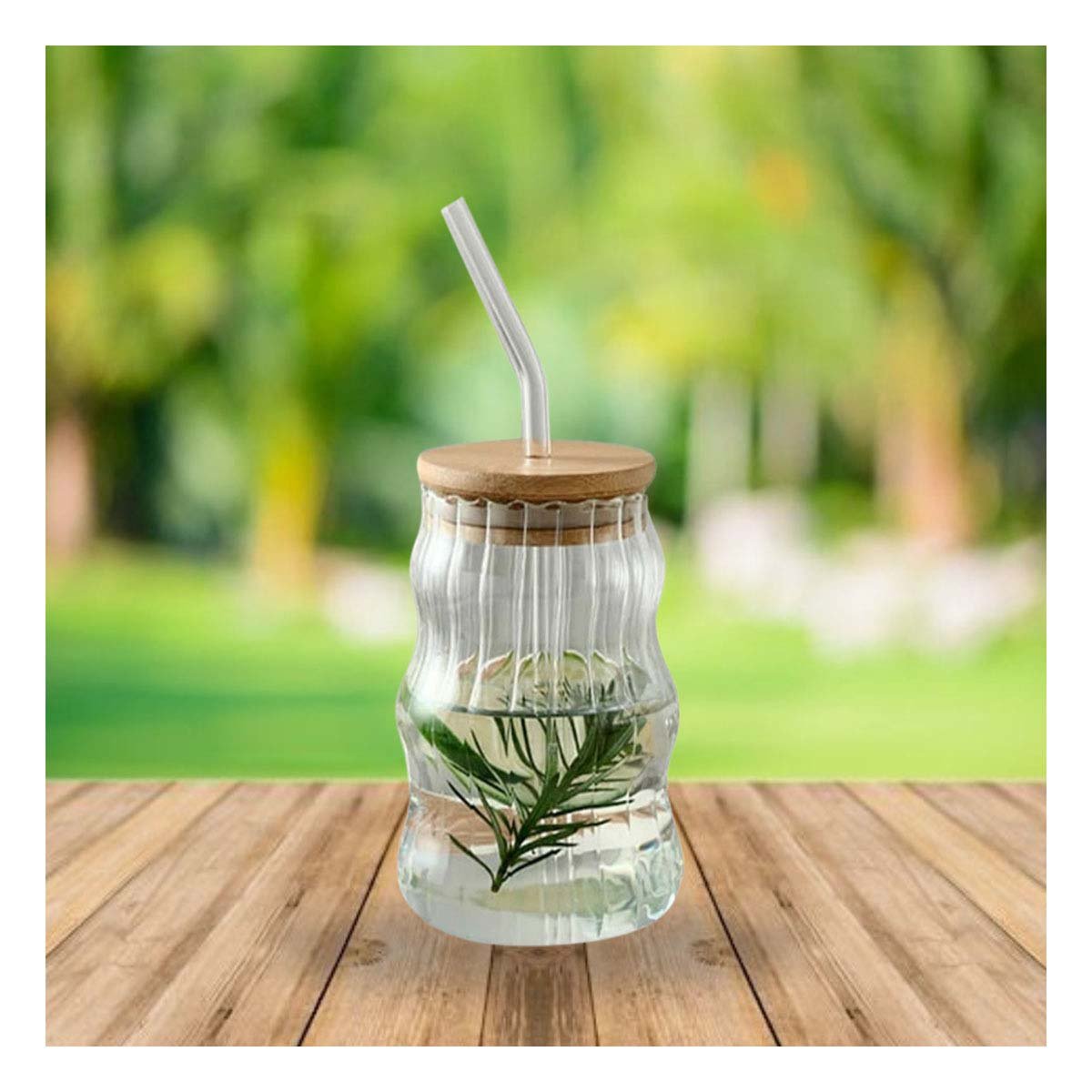 PACK4 CONTENEDOR TRANSPARENTE 500 ML DE VIDRIO CON TAPA Y SORBETE Y+REGALO STICKER - 3