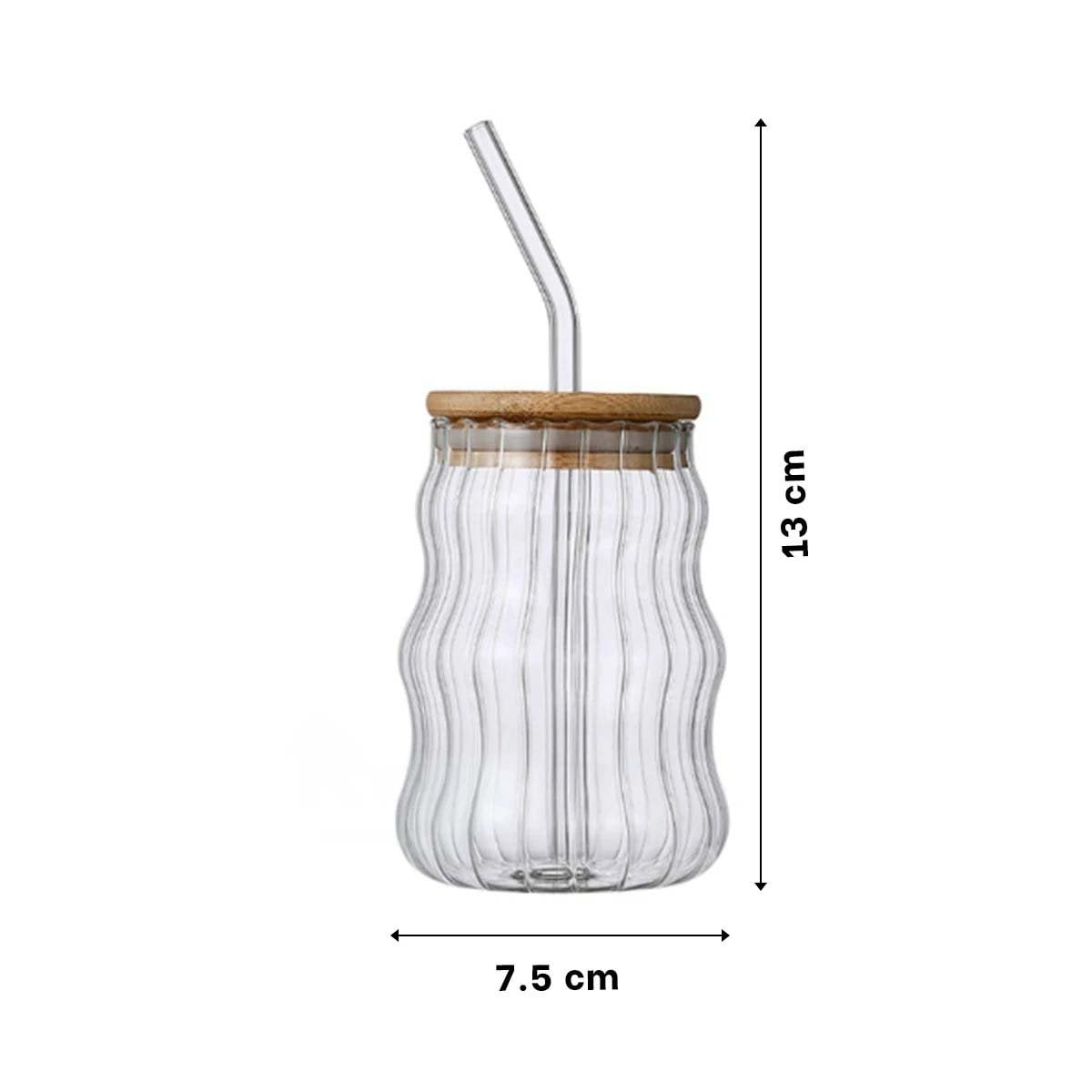 PACK2 BOTELLA MODERNA DE VIDRIO 500 ML CON TAPA AJUSTADA Y SORBETE Y+REGALO STICKER - 4
