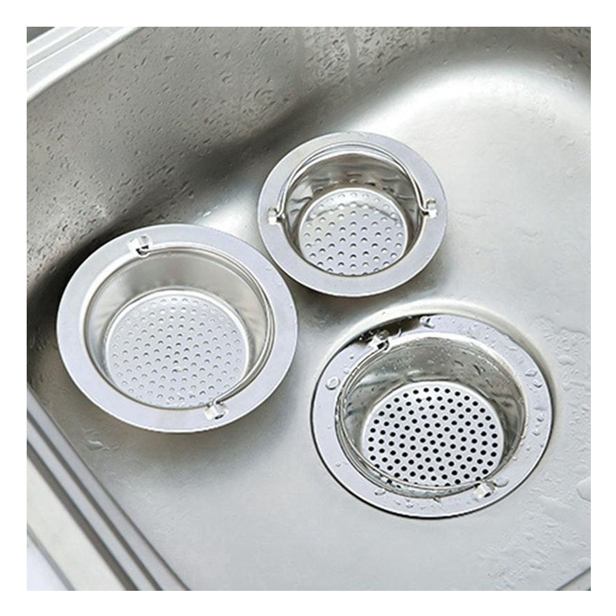 PACK12 FILTRO DE CANO 9 CM PLATEADO PARA COCINA Y LAVADERO Y+PAPEL REGALO - 2