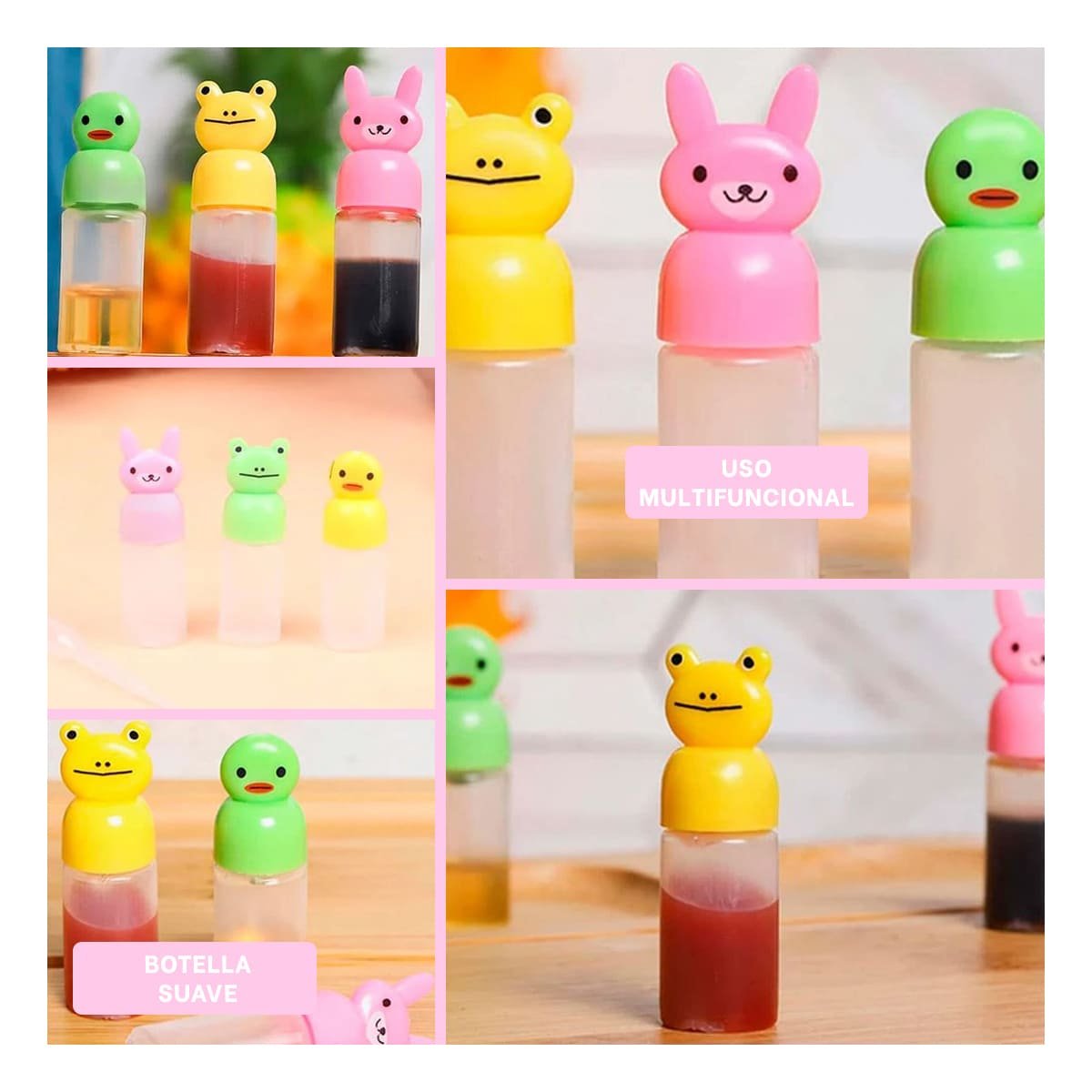 PACK4 TARRO MINI CREMERO CON ANIMALITOS PARA CAFÉ Y DESAYUNO SET 3 Y+REGALO STICKER - 2