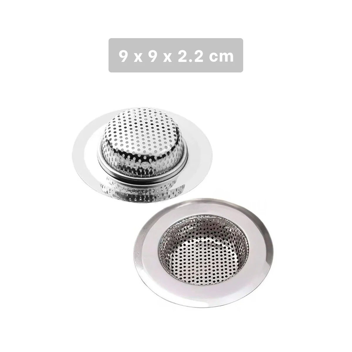 REJILLA DE CANO 9 CM PLATEADO ACABADO METALICO PARA BANO Y+LIGAS REGALO - 4