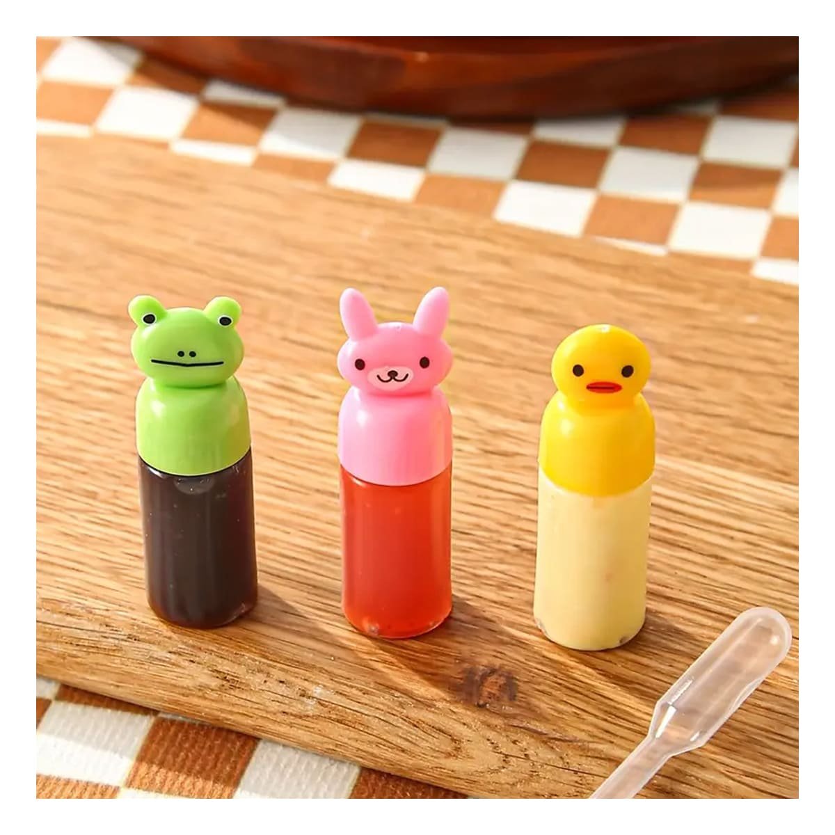 PACK2 FRASCO MINI CREMERO CON ANIMALITOS PARA LECHE Y POSTRES SET 3 - 5
