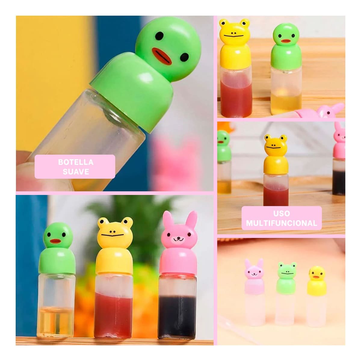 BOTELLA MINI CREMERO PARA REPOSTERIA Y COCINA INFANTIL SET 3 Y+LIGAS REGALO - 1