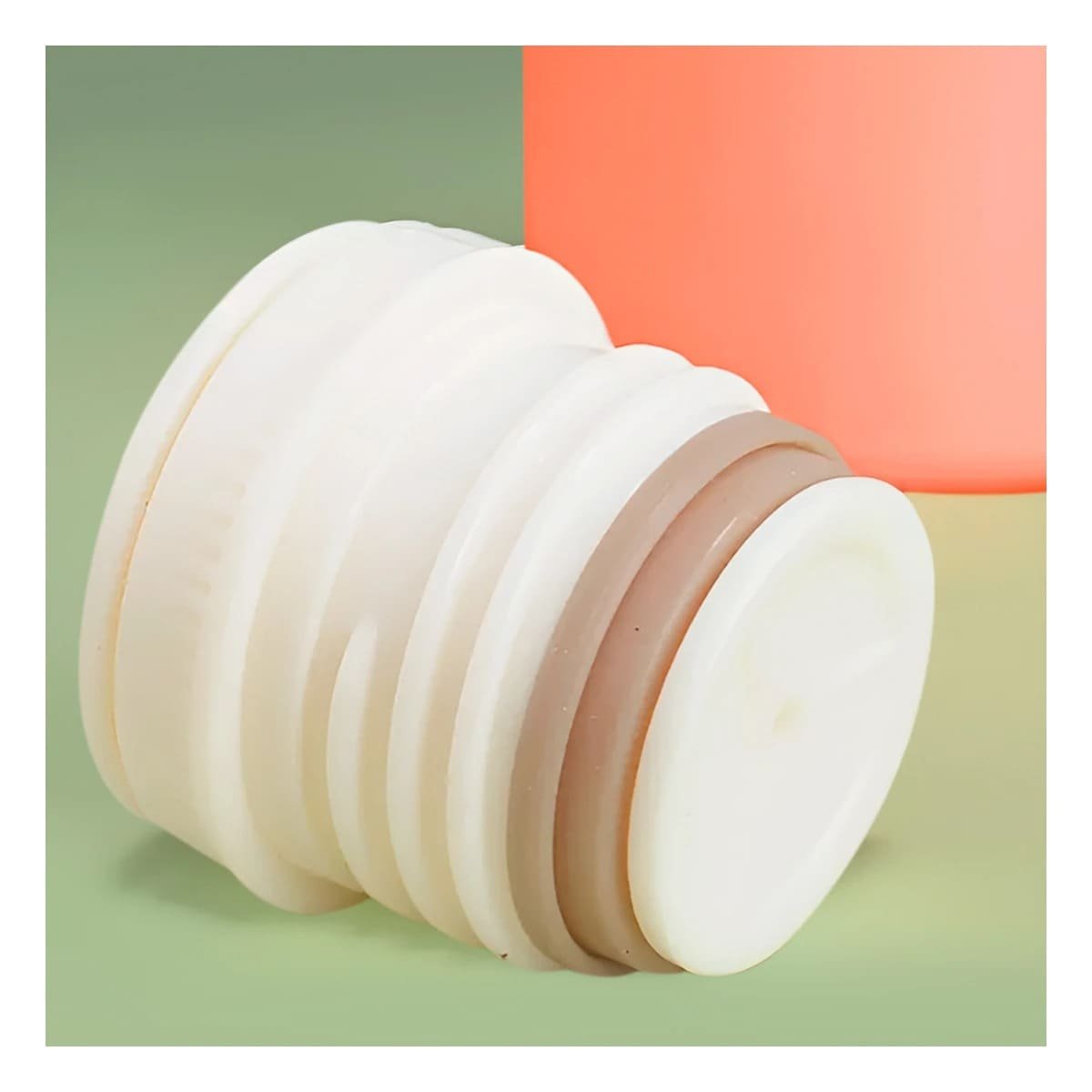 PACK2 BOTELLA REUTILIZABLE 500 ML CON 3 TAZAS NARANJA PARA TRABAJO DIARIO Y+PAPEL REGALO - 2