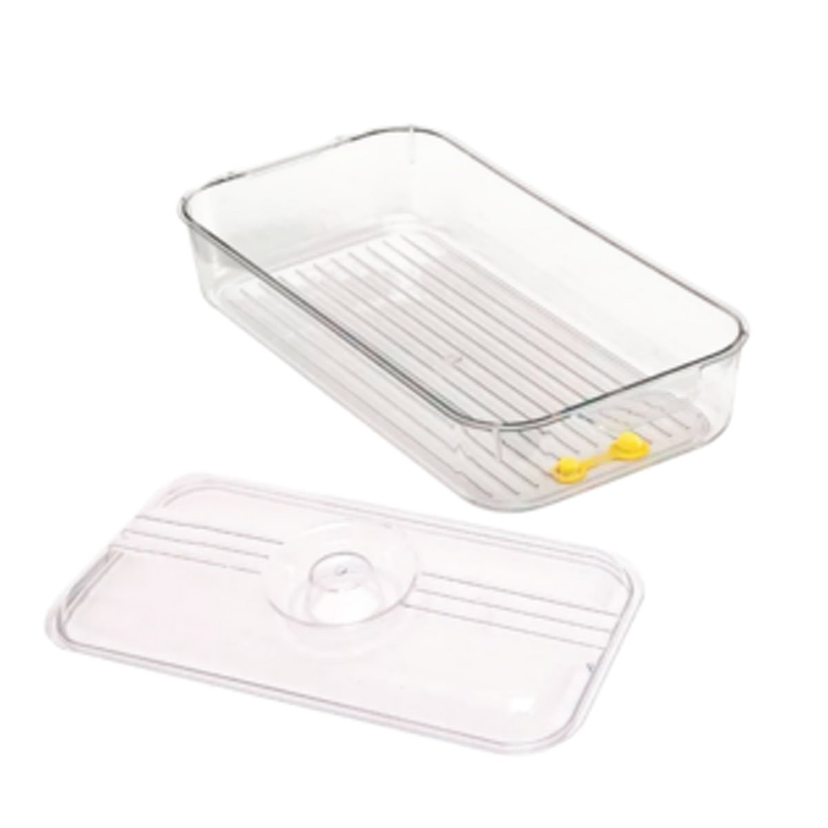 CHAROLA PRACTICA DE COCINA PARA ESPONJAS 30X16X6CM TRANSPARENTE Y+LIGAS REGALO - 5