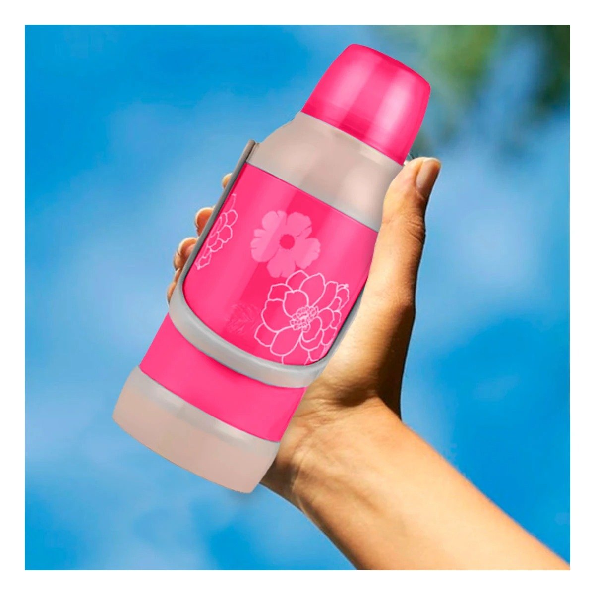 PACK6 VASO FLORAL 3200ML ROSADO PRACTICO PARA BEBIDAS DIARIAS Y+PAPEL REGALO - 5