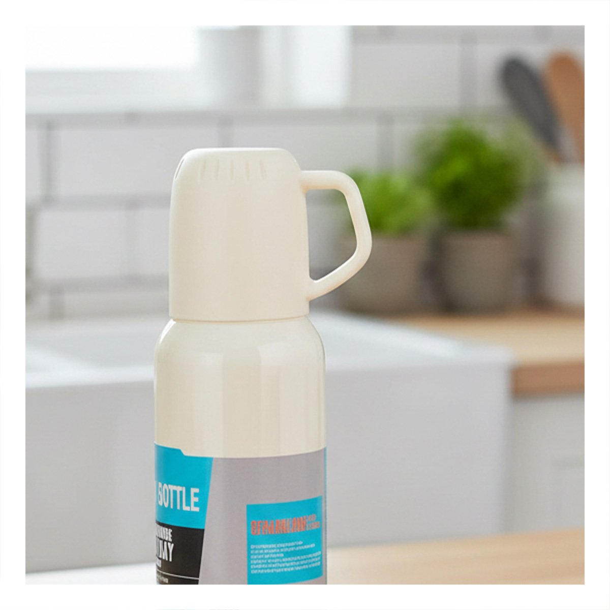 PACK2 BOTELLA REUTILIZABLE 500 ML CON 3 TAZAS CREMA PARA TRABAJO DIARIO Y+PAPEL REGALO - 5