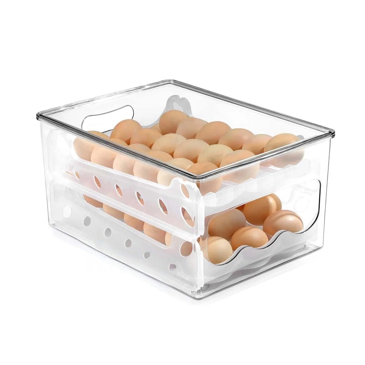PACK2 CONTENEDOR TRANSPARENTE PARA HUEVOS 36 UNIDADES MULTIUSO COCINA HOGAR Y+REGALO STICKER - 2