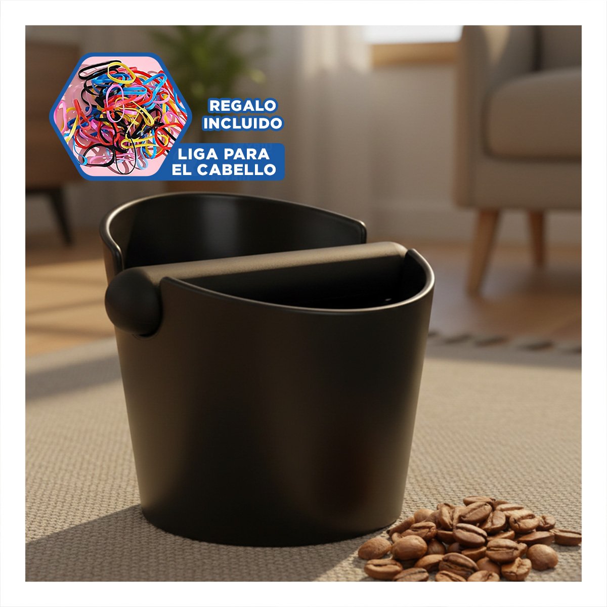 KNOCK BOX PRACTICO PARA LIMPIEZA DE PORTAFILTRO EN COCINA Y+LIGAS REGALO - 2