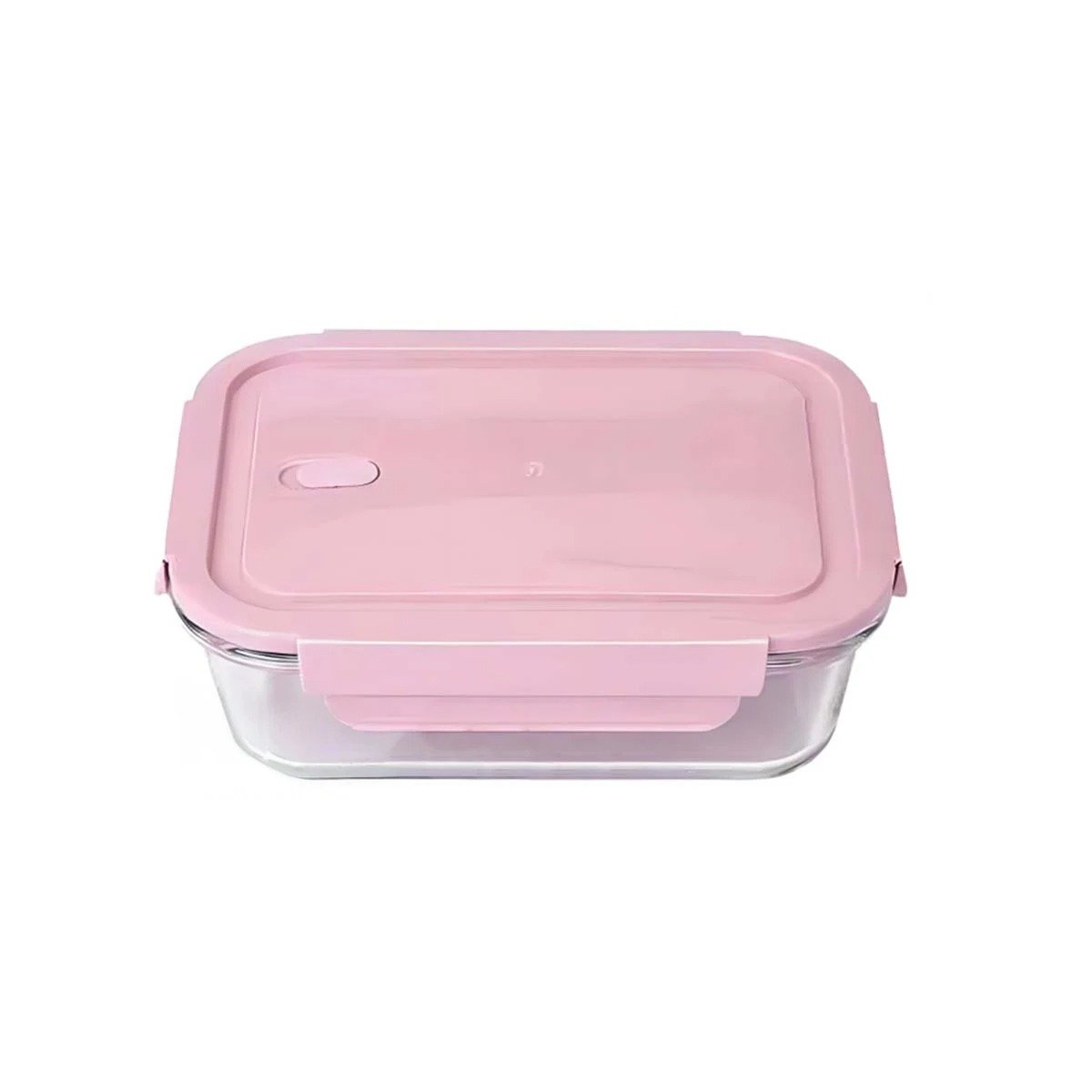 PACK6 PORTA COMIDA DE VIDRIO 410 ML CON TAPA RESISTENTE ROSADO CHICO Y+REGALO STICKER - 2