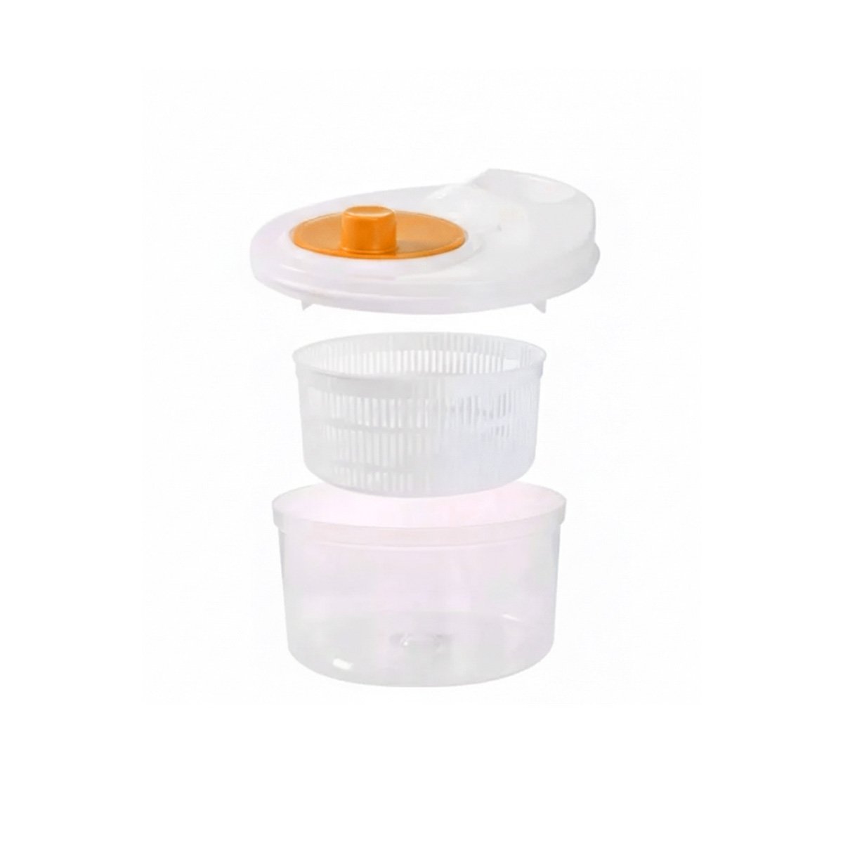 PACK2 CENTRIFUGADOR DOMESTICO PARA PREPARAR ENSALADAS BLANCO CON NARANJA DAY Y+REGALO STICKER - 2