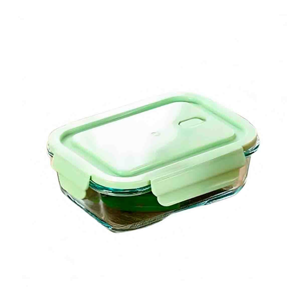 FRASCO DE VIDRIO 1040 ML CON TAPA VERDE PARA GUARDAR ALIMENTOS Y+LIGAS REGALO - 5