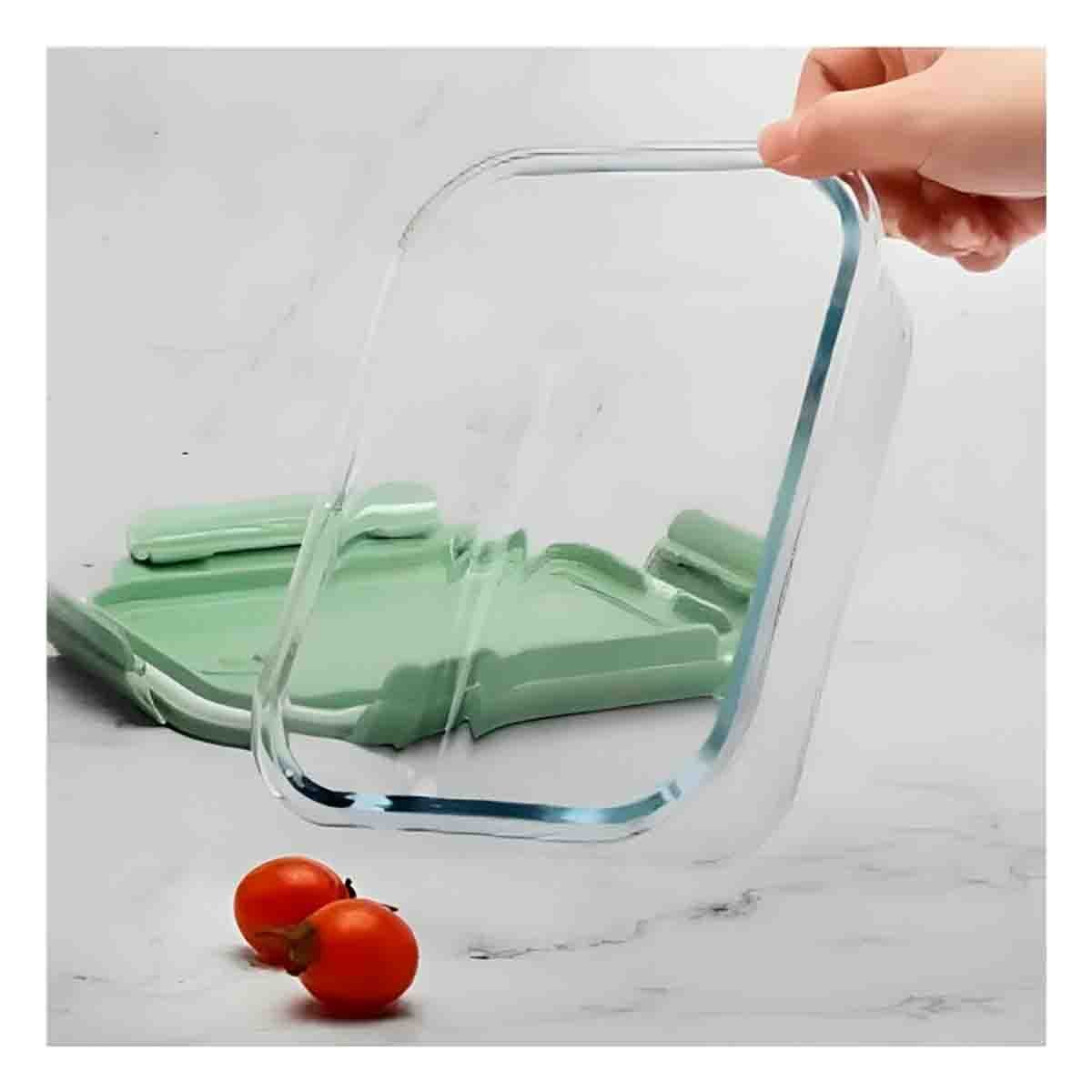 PACK12 BOTELLA DE VIDRIO 1040 ML CON TAPA VERDE PARA ORGANIZAR COCINA Y+REGALO STICKER - 3