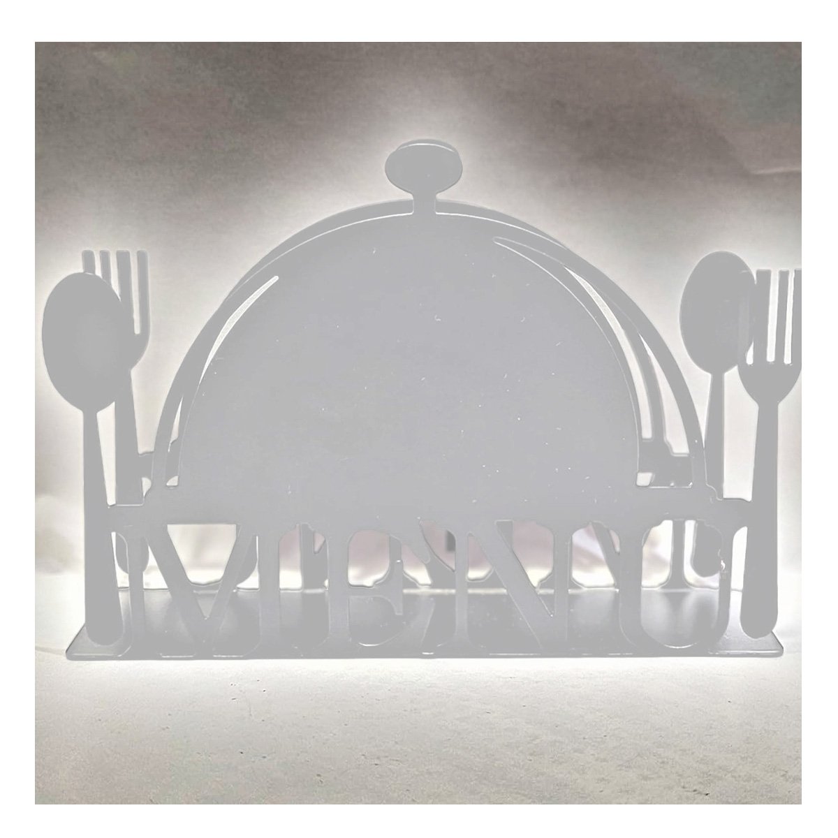 SERVILLETERO MENU BLANCO PARA SERVILLETAS DE MESA CON ESTILO MODERNO - 1