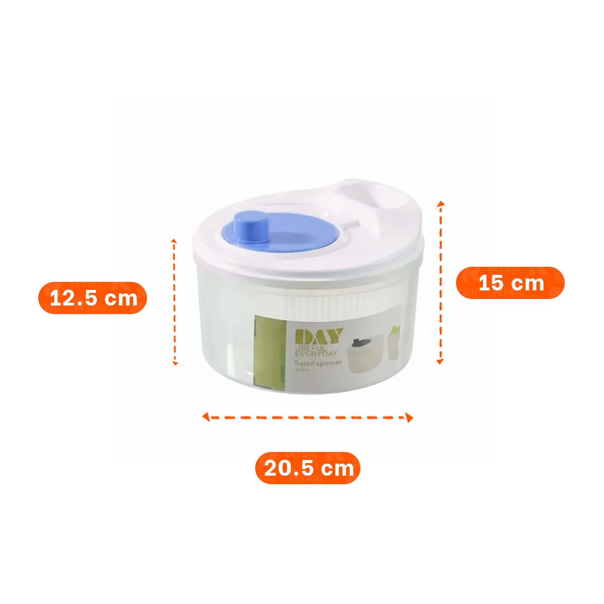 ESCURRIDOR DE COCINA CON SISTEMA GIRATORIO BLANCO CON AZUL DAY Y+REGALO STICKER - 4