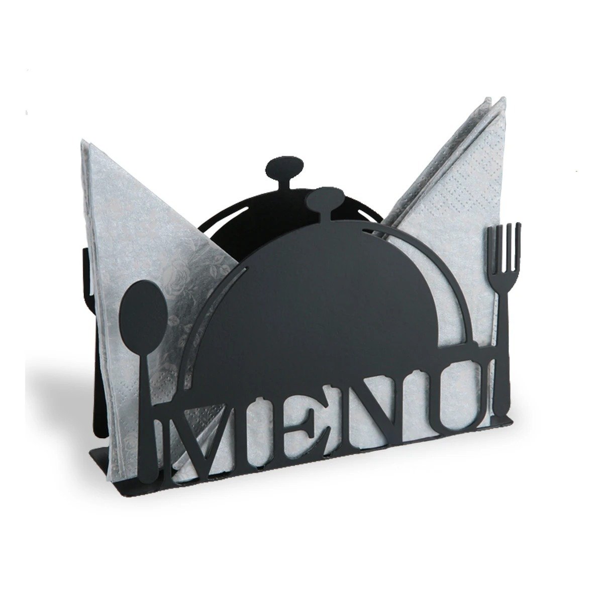 SERVILLETERO MENU NEGRO PARA MESA CON MATERIAL RESISTENTE Y DURADERO Y+LIGAS REGALO - 5