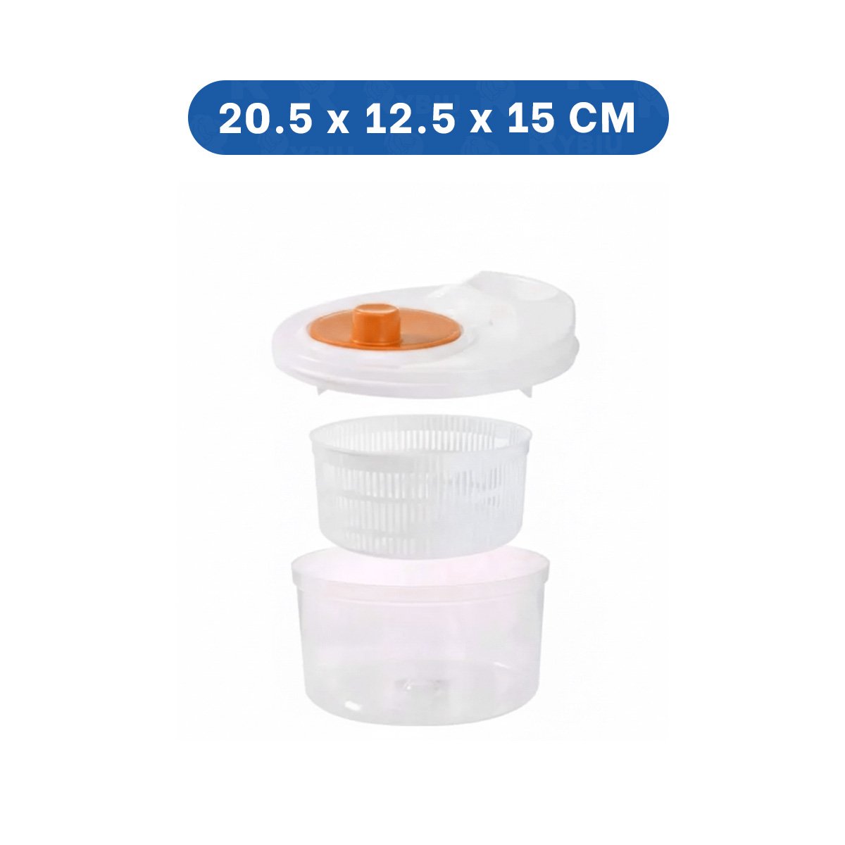 PACK2 CENTRIFUGADOR MANUAL DE COCINA PARA VERDURAS Y FRUTAS BLANCO CON NARANJA DAY - 4