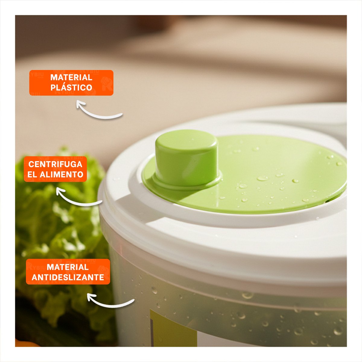 PACK6 SECADOR DE COCINA CON SISTEMA DE GIRO BLANCO CON VERDE DAY - 2