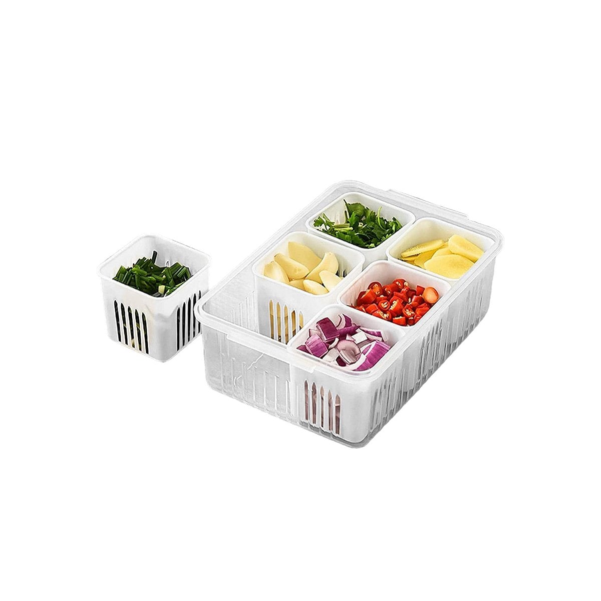 PACK12 DEPOSITOS ESCURRIDORES MULTIFUNCION 6 EN 1 BLANCO HOGAR Y+REGALO STICKER - 2