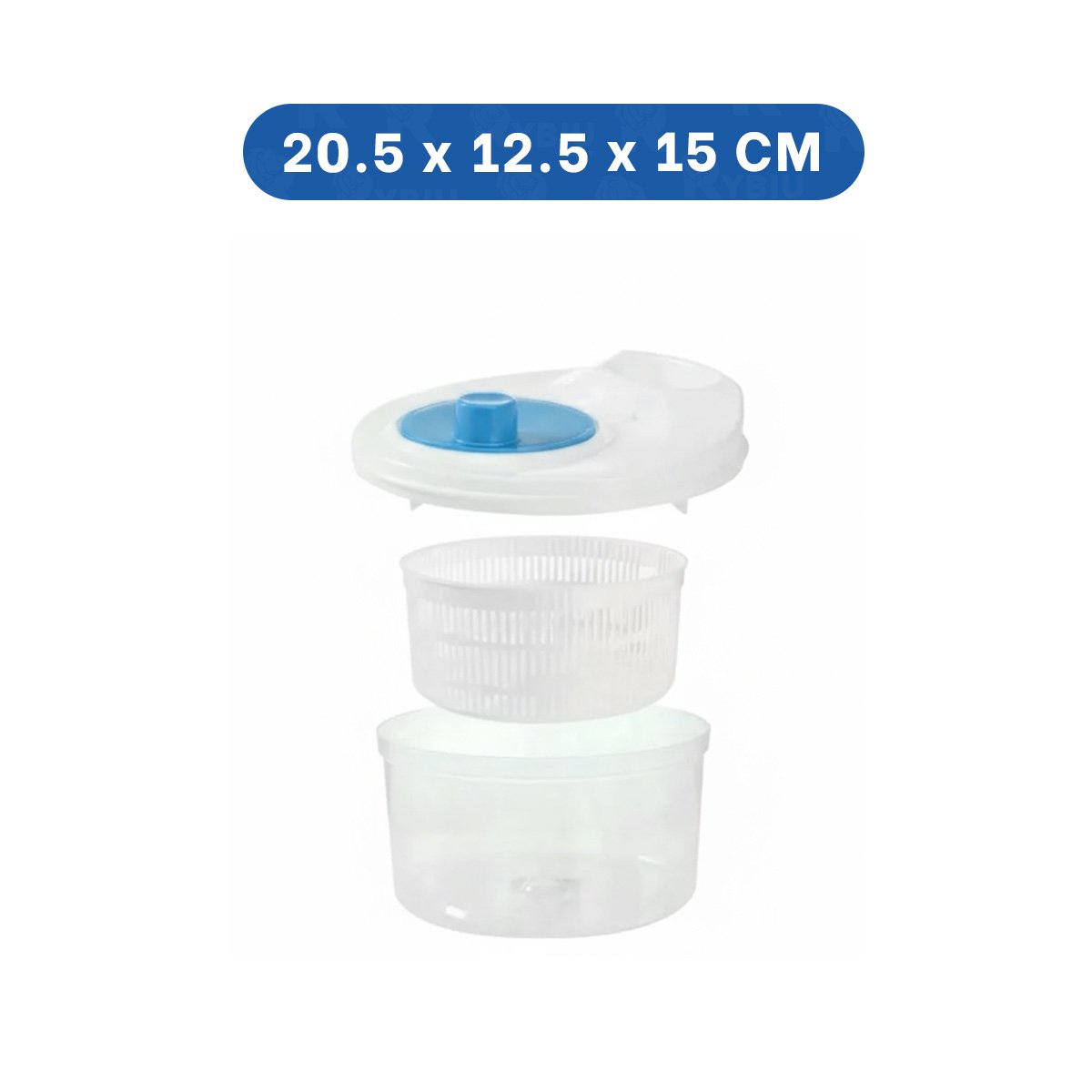 PACK2 CENTRIFUGADOR MANUAL DE COCINA PARA VERDURAS Y FRUTAS BLANCO CON AZUL DAY - 4
