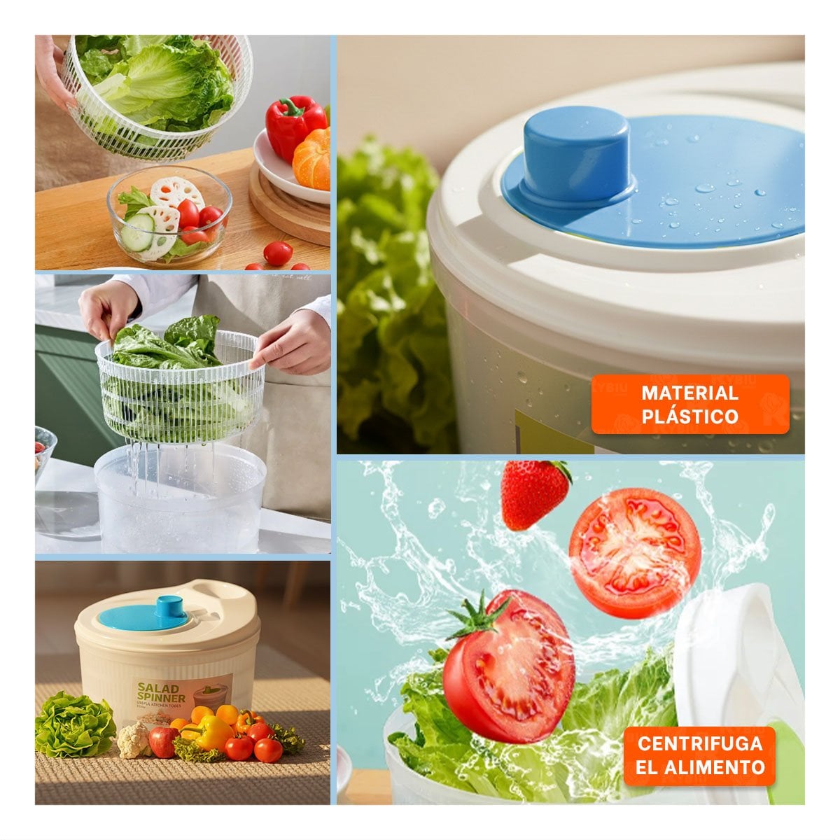 ESCURRIDOR PRACTICO PARA LAVAR Y SECAR VERDURAS Y FRUTAS DAY Y+POST IT - 2