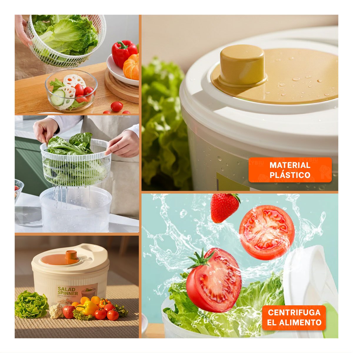 ESCURRIDOR PRACTICO PARA LAVAR Y SECAR VERDURAS Y FRUTAS DAY Y+POST IT - 2