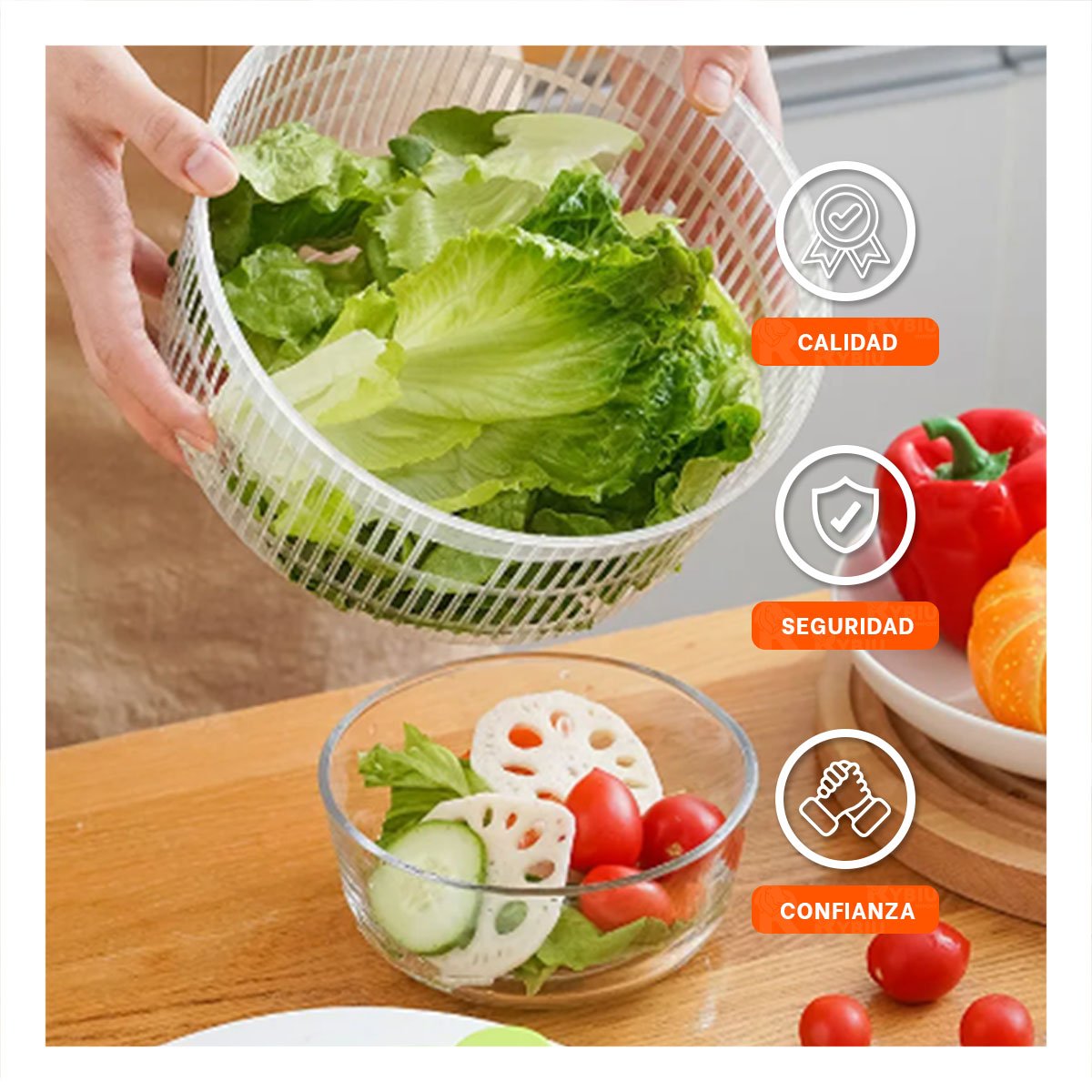 ESCURRIDOR PRACTICO PARA LAVAR Y SECAR VERDURAS Y FRUTAS DAY Y+POST IT - 3