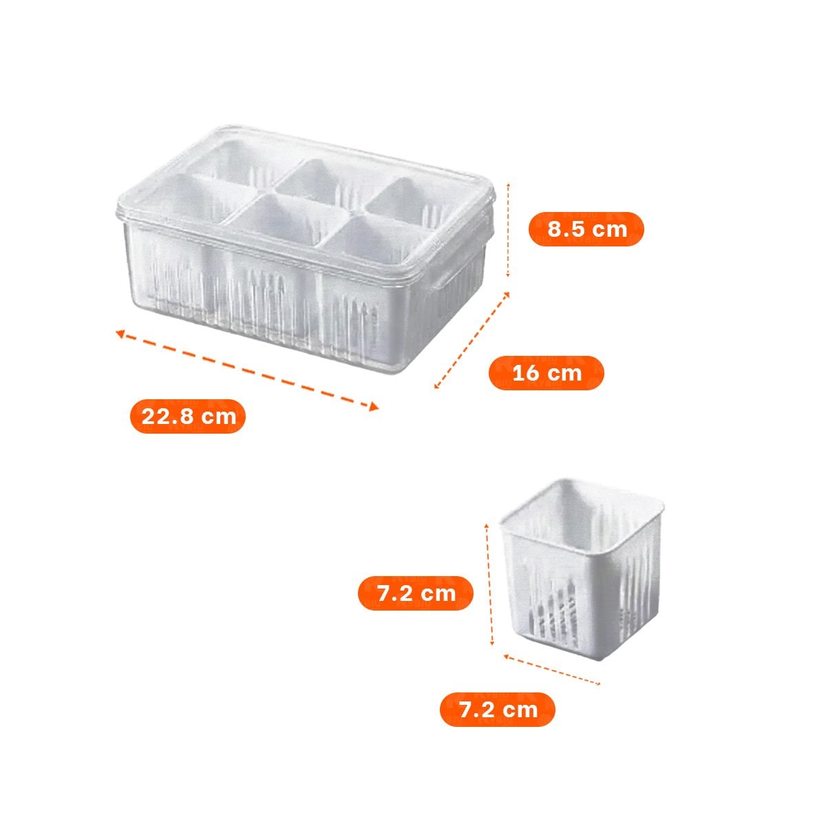 CONTENEDORES ESCURRIDORES DE COCINA 6 EN 1 BLANCO RESISTENTE Y+REGALO STICKER - 4