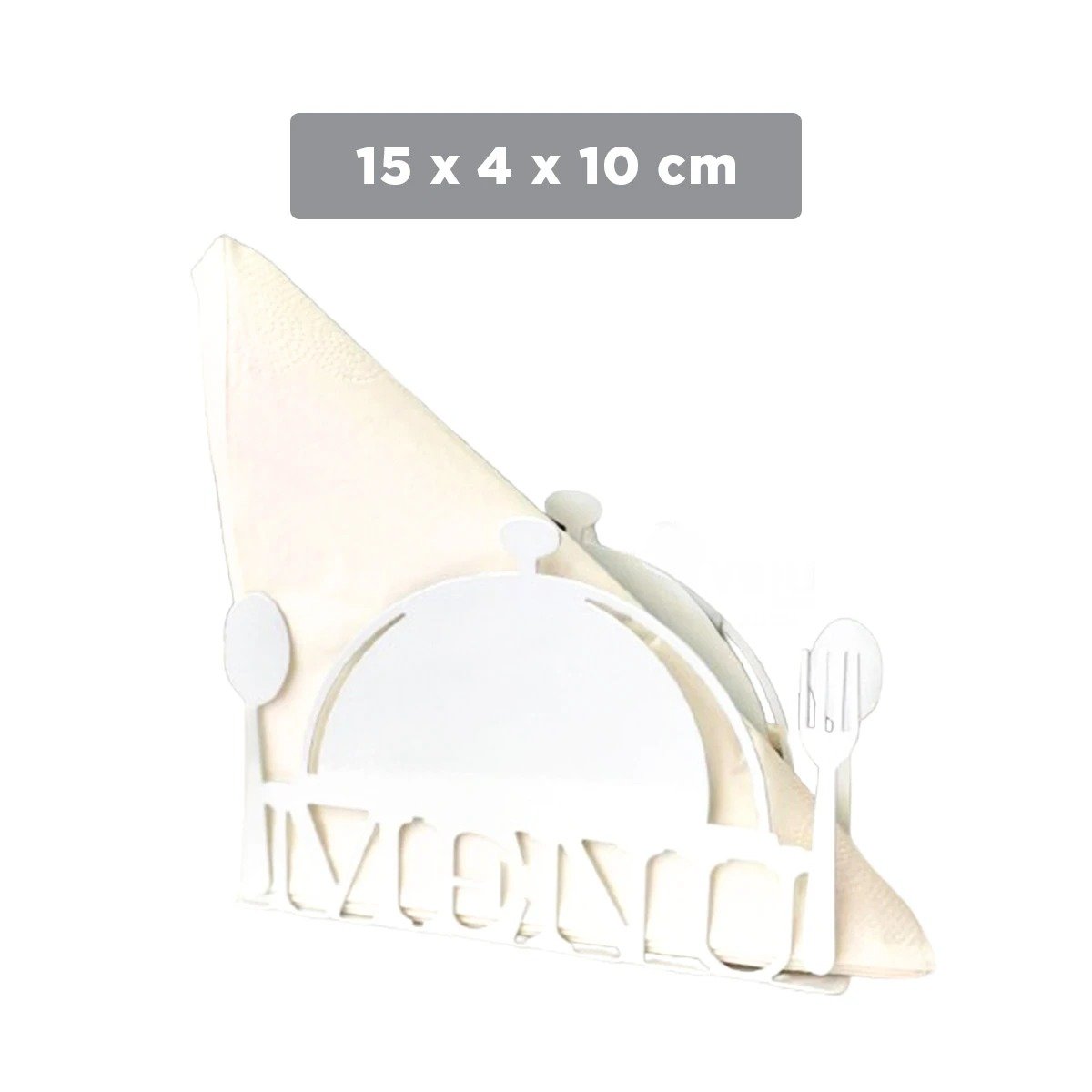 SERVILLETERO MENU BLANCO DE DISEÑO ELEGANTE PARA COMEDOR Y OFICINA Y+REGALO STICKER - 4