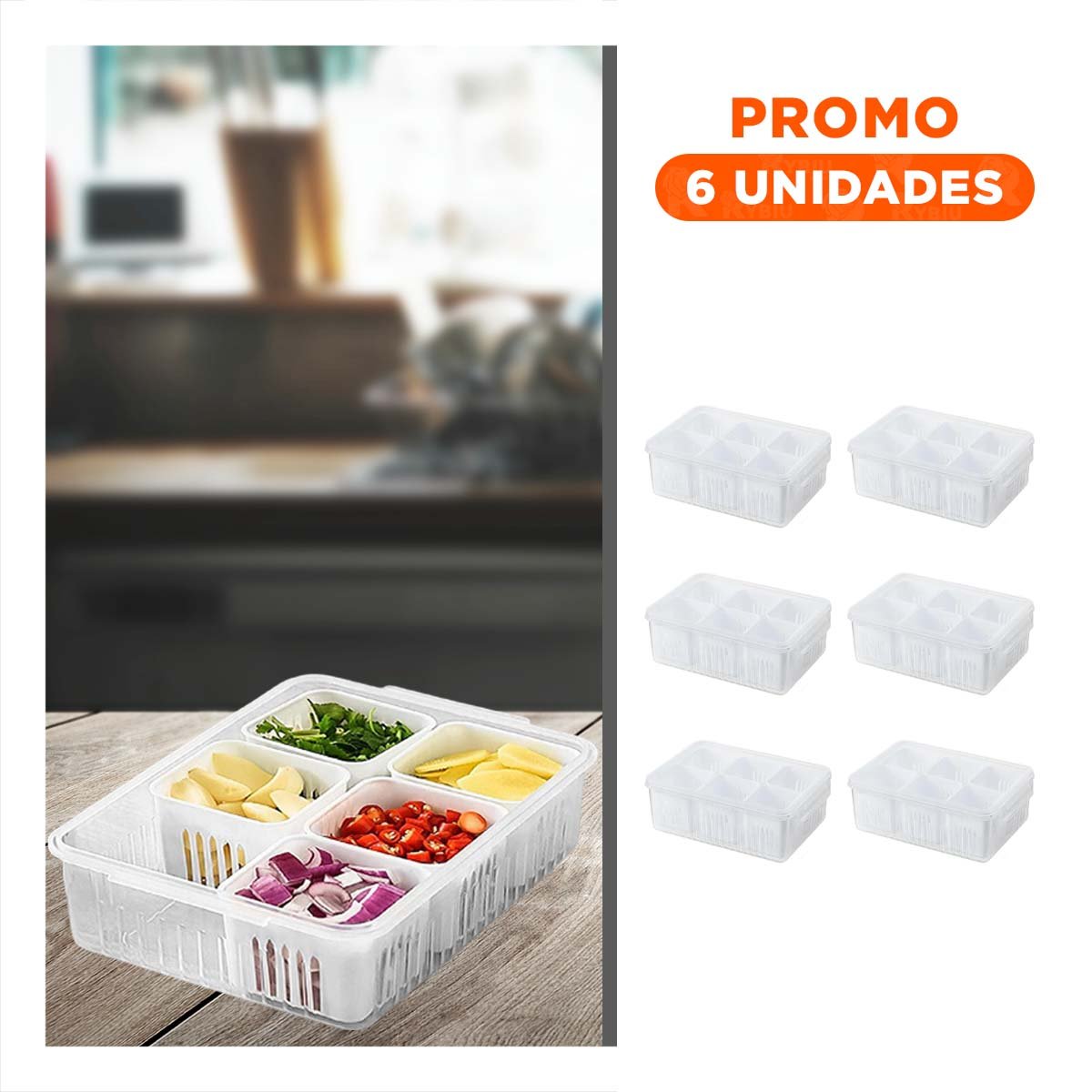 PACK6 ORGANIZADORES ESCURRIDORES RESISTENTES 6 EN 1 BLANCO HOGAR Y+REGALO STICKER - 1