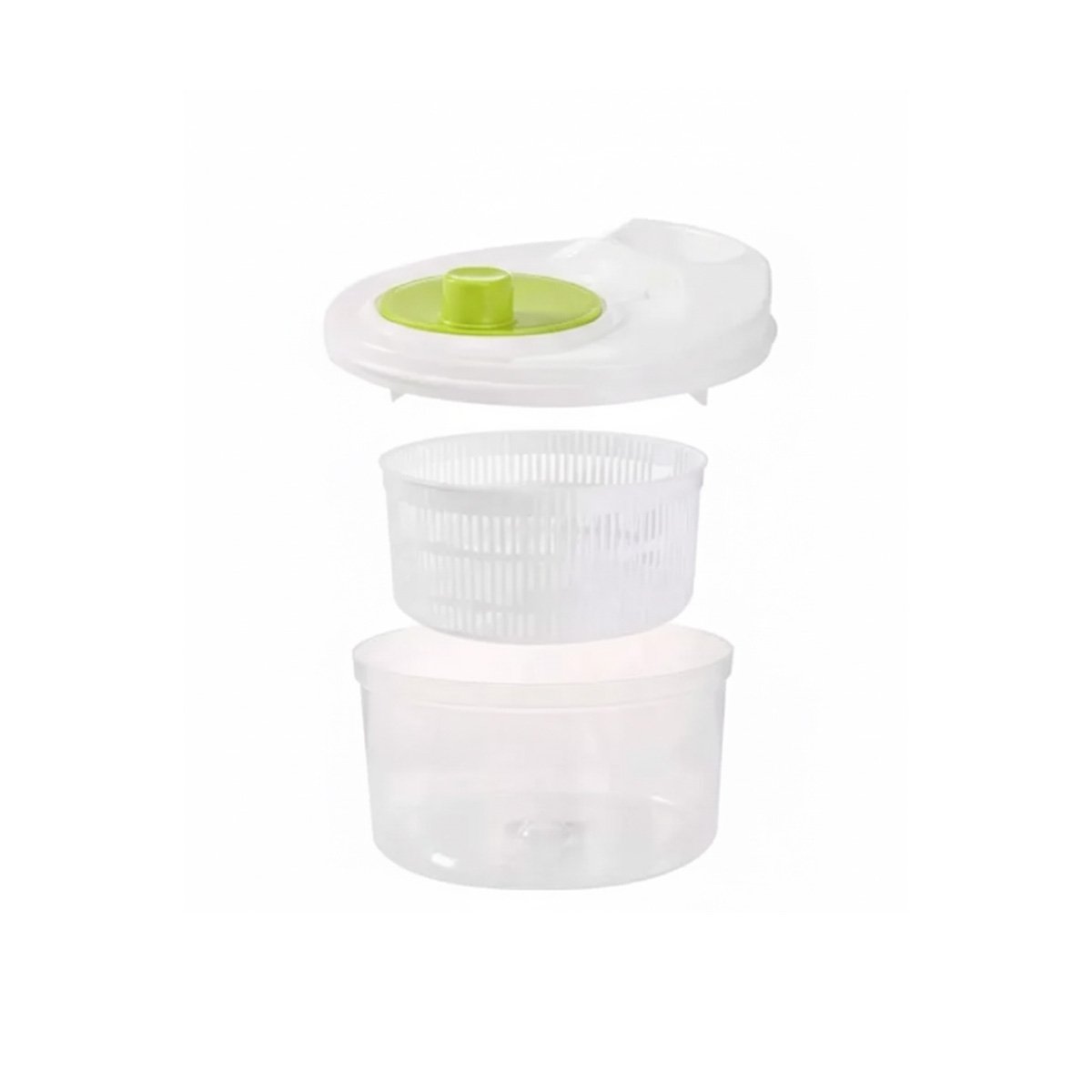 PACK2 CENTRIFUGADOR DOMESTICO PARA PREPARAR ENSALADAS BLANCO CON VERDE DAY Y+REGALO STICKER - 2