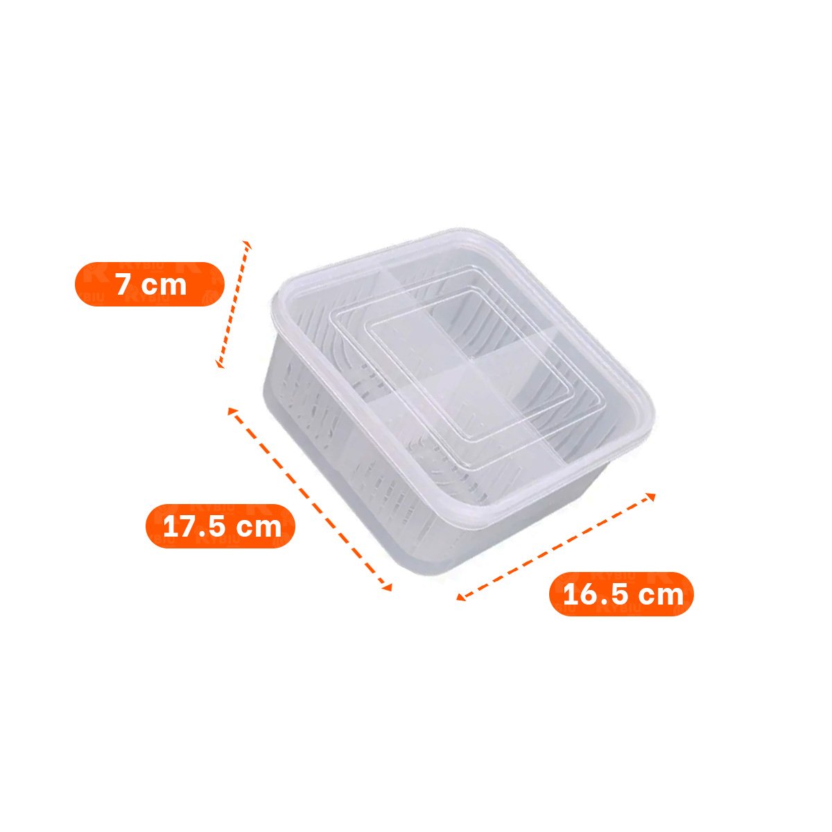 PACK6 ORGANIZADORES ESCURRIDORES CON BASE DE DRENAJE 4 EN 1 TRANSPARENTE Y+PAPEL REGALO - 4