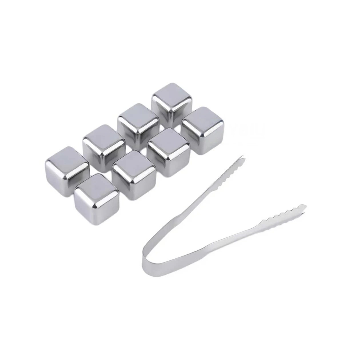 PACK6 IMPLEMENTO PARA BAR CON CUBOS DE HIELO DE ACERO REUTILIZABLES Y+REGALO STICKER - 2