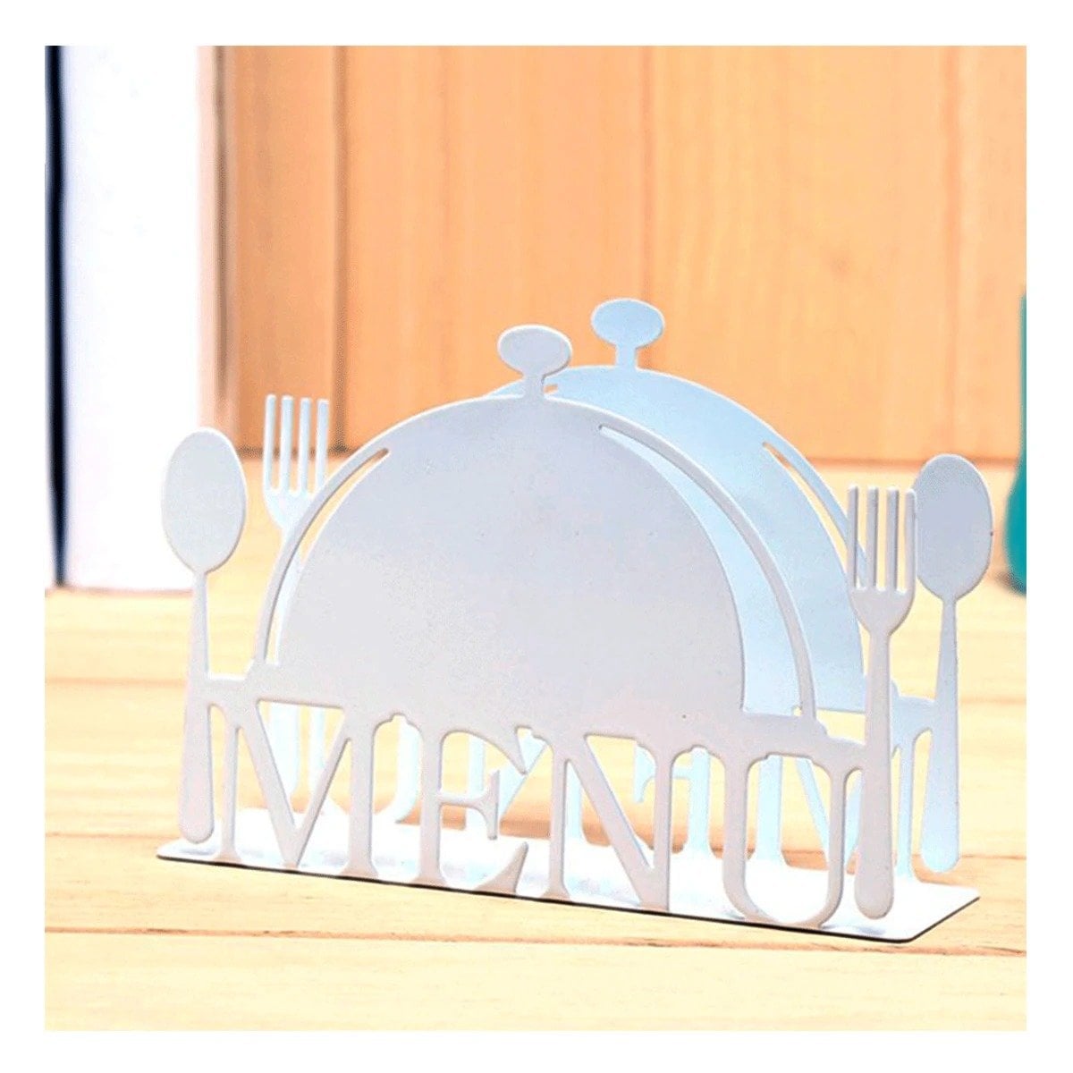 PACK6 BASE MENU BLANCO PARA SERVILLETAS DE COMEDOR CON MATERIAL RESISTENTE Y+PAPEL REGALO - 5
