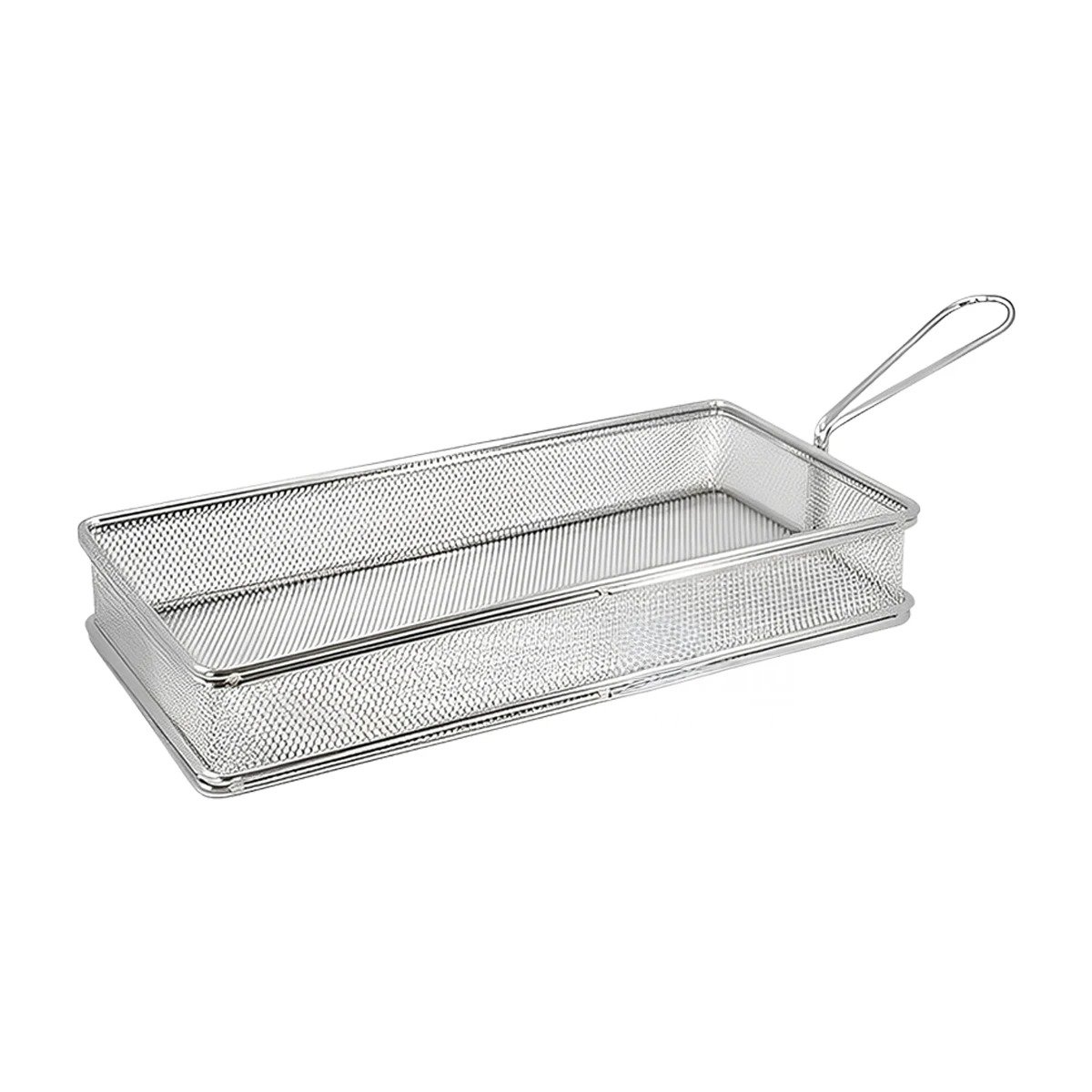 CESTA METALICA PARA FRITURAS PLATEADA 25,5X13X4,5 CM ESTILO COCINA MODERNA Y+LIGAS REGALO - 5