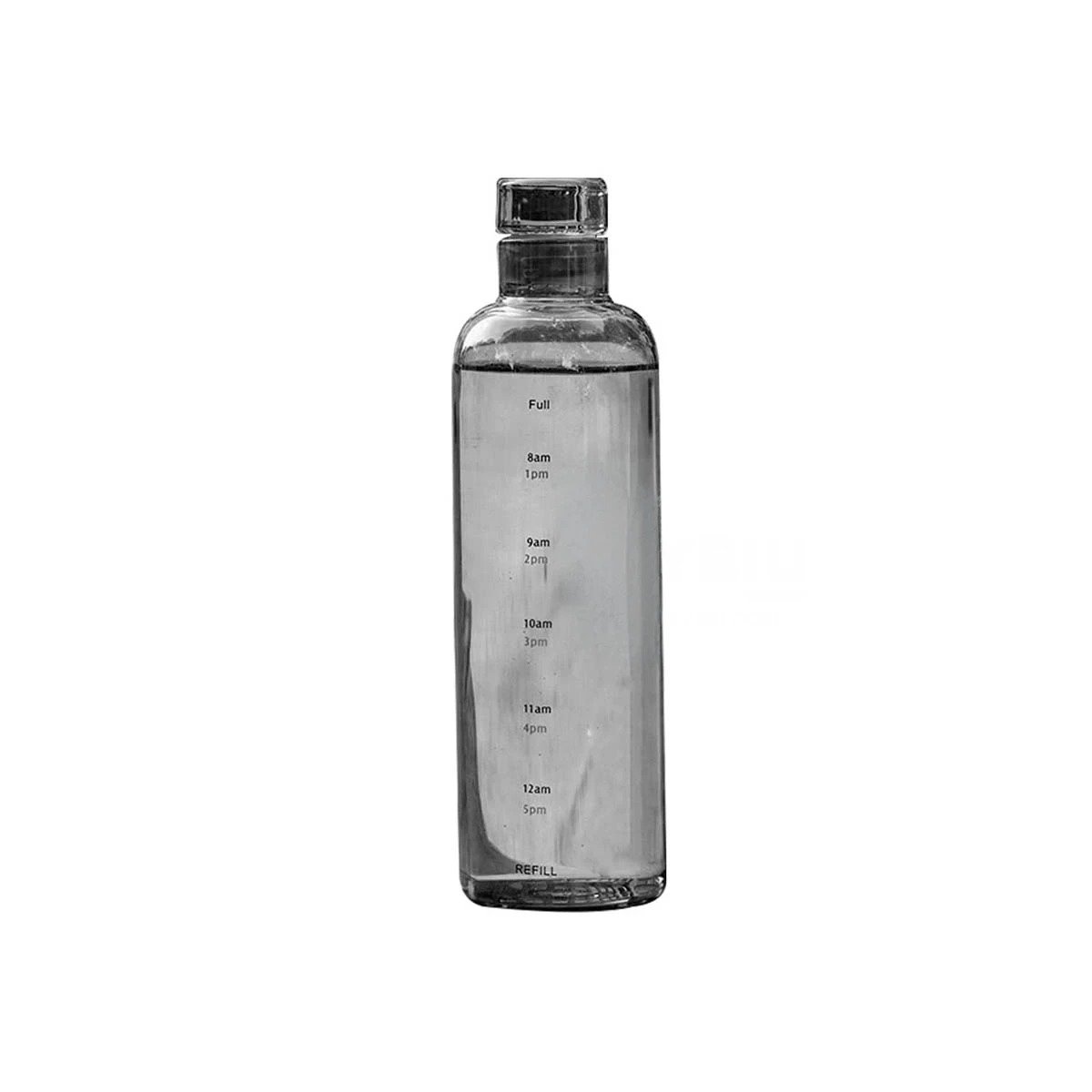 PACK6 FRASCO TRANSPARENTE 500 ML NEGRO CON TAPA AJUSTABLE Y SEGURA Y+REGALO STICKER - 2