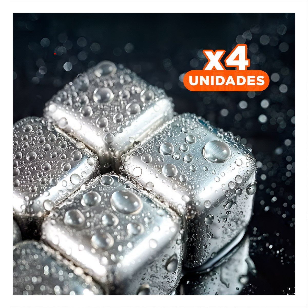 PACK4 UTENSILIO PARA ENFRIAR BEBIDAS CON CUBOS DE HIELO REUTILIZABLES Y+PAPEL REGALO - 1