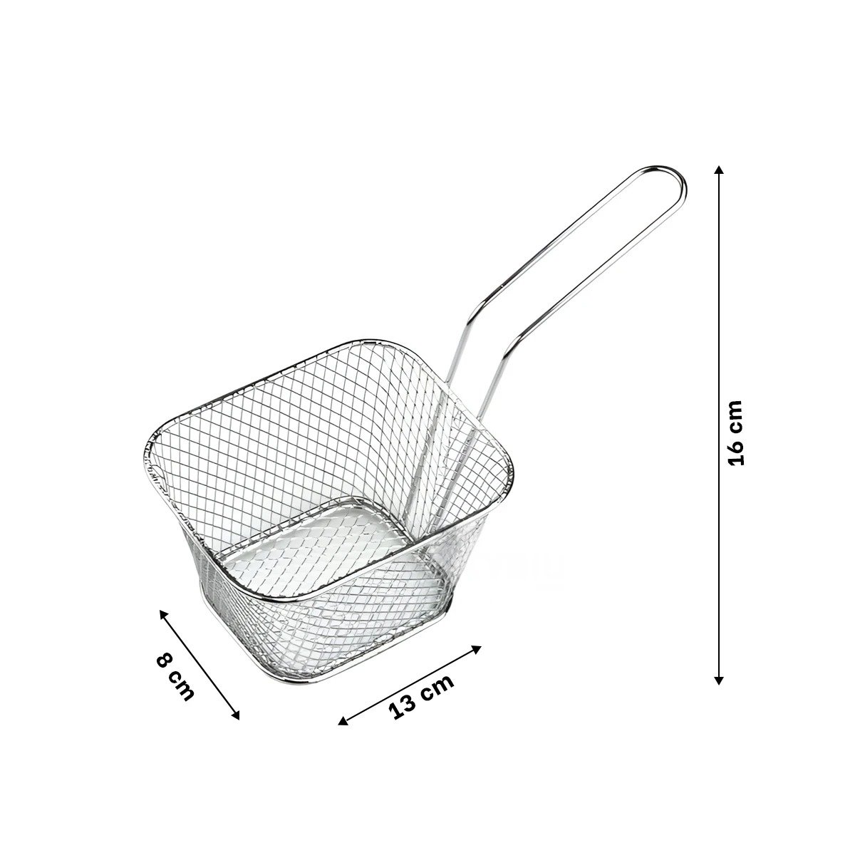 PACK4 CESTILLO METALICO PARA FRITURAS PLATEADO 13X8X8 CM COCINA PROFESIONAL Y+REGALO STICKER - 4